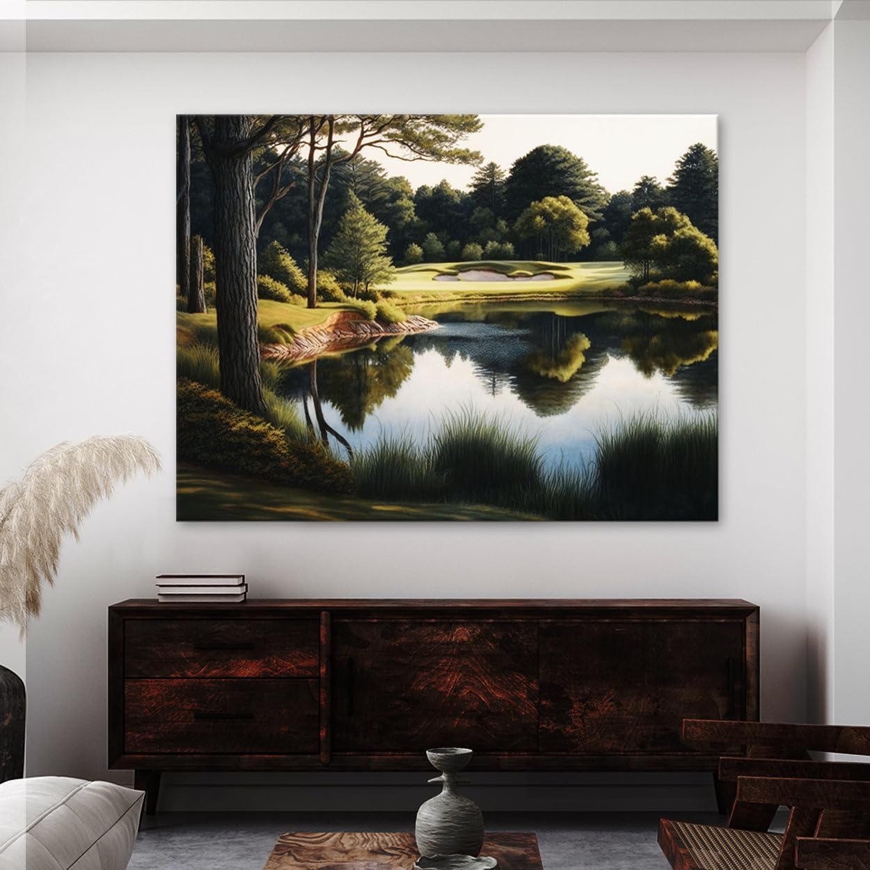 Sense Canvas Golf Realistic Course 10 Canvas Art - Home Decor Wall Art Print Poster Painting X-Large 48x36 / 0.75"