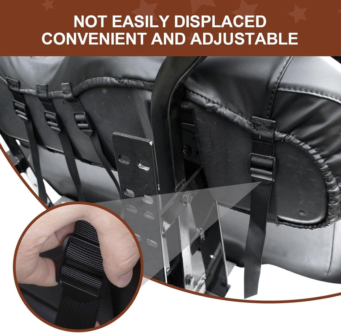 NOKINS Golf Cart Seat Covers Leather Front Seat Cover Fit Yamaha Drive&Drive 2,Smooth and Simple Style,No Stapler,Golf Cart Vinyl Waterproof Replacement Seat Cover, Black