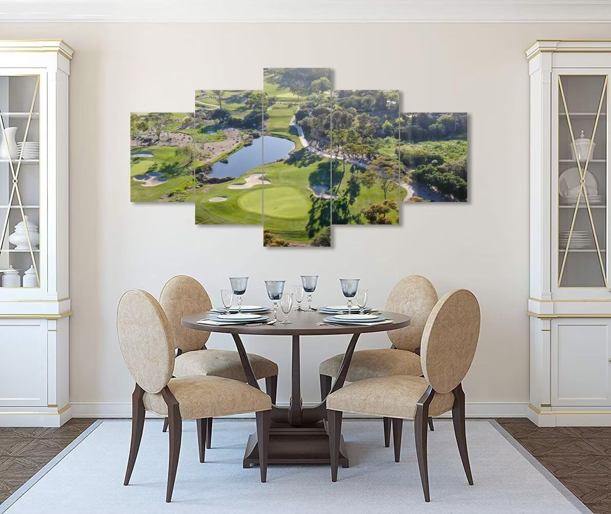 California San Diego Golf Course Wall Art for Living Room Bedroom Bathroom Home Decorations San Diego Golf Course Pictures Posters Framed Artwork Canvas Prints Ready to Hang(60''W x 40''H)