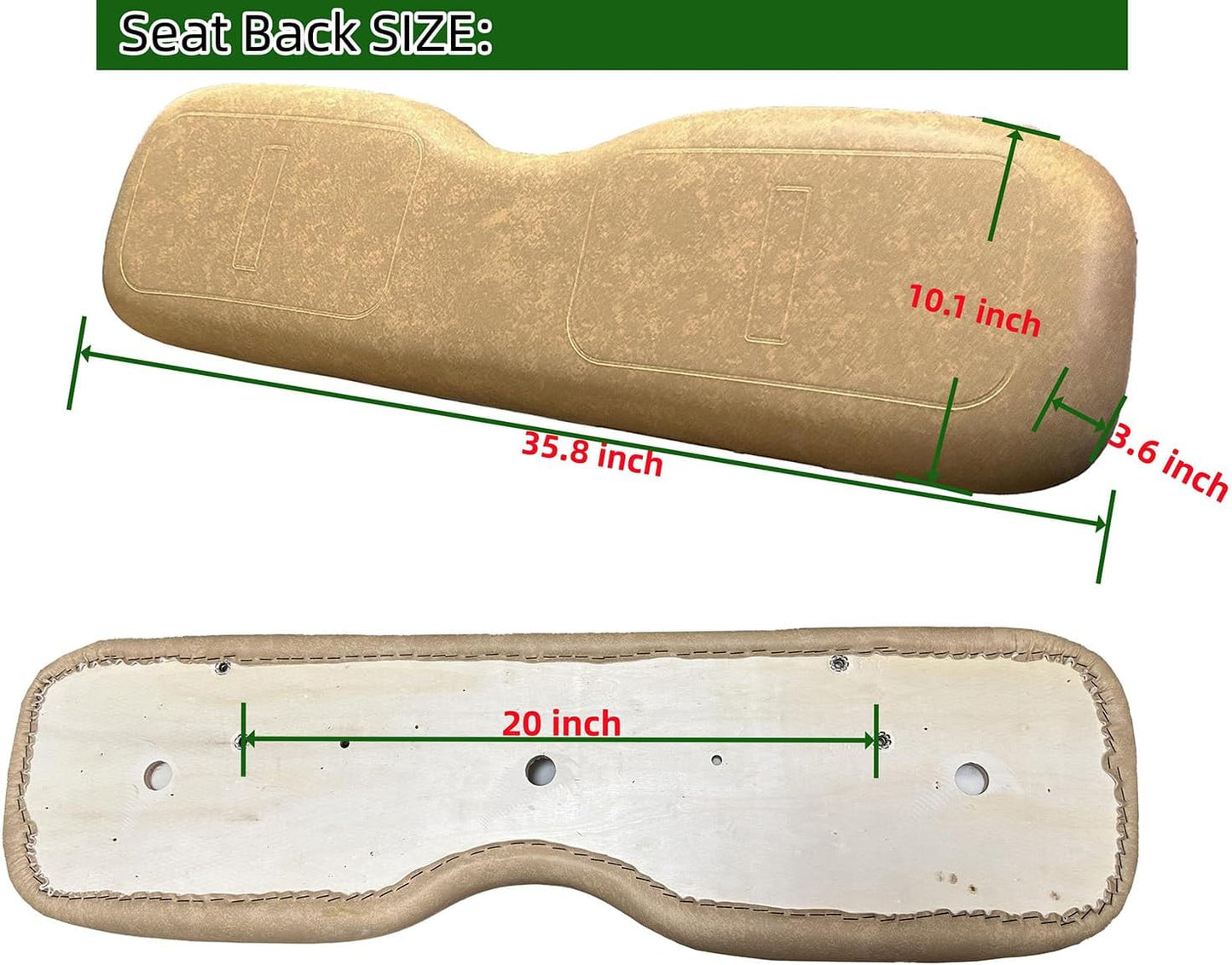 Dr.Acces Golf Cart Seats Front Seat Bottom & Seat Back Assembly for EZGO TXT/Medalist 1994-2013 Models, Replaces OEM # 71751-G04, factory size (Seat Set Tan)