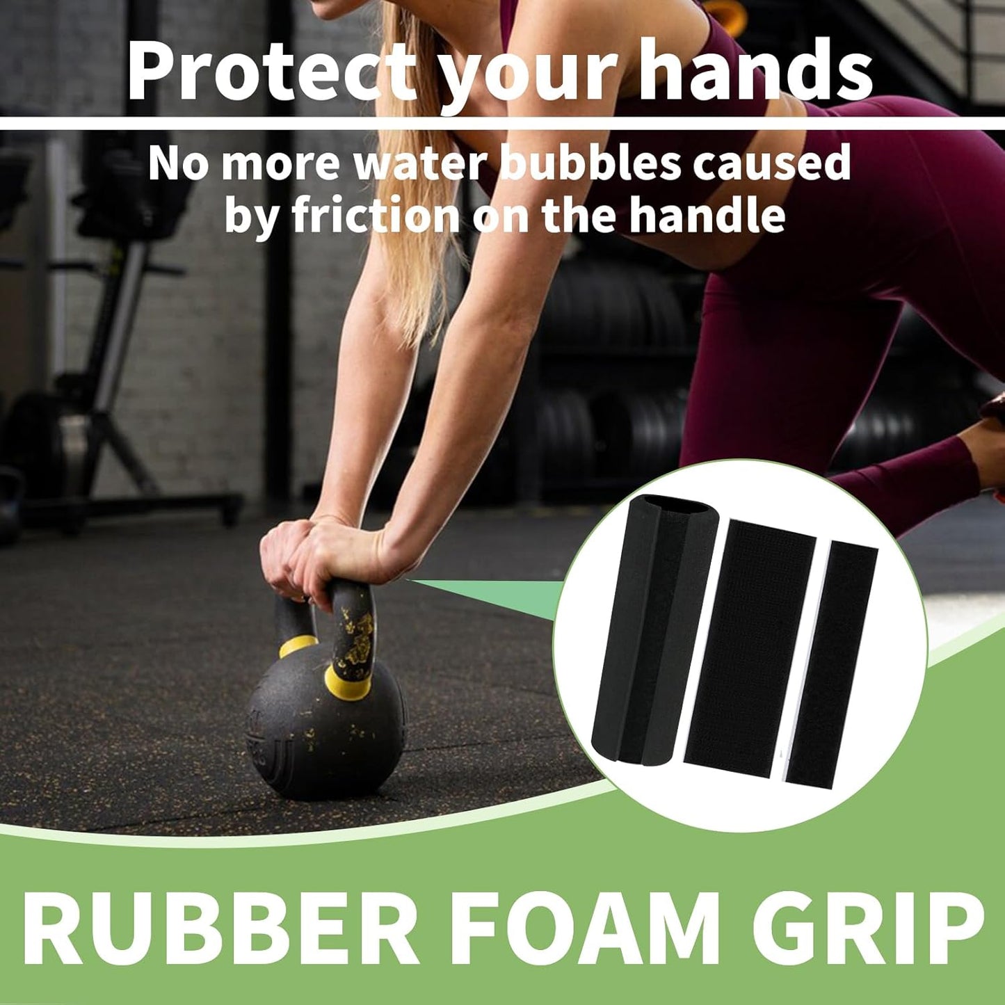 6 Pcs Universal Foam Handle Grips, 4.25 Inch NBR Rubber Foam Grip Wrap for Comfortable Handle Covers, Soft Buffer Tube Pad for Fitness, Bicycle, Garden Tools, and Exercise Equipment