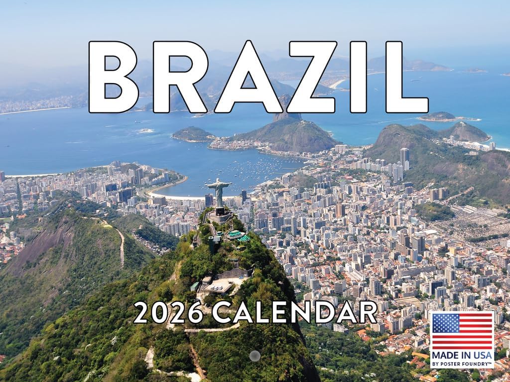 Brazil Calendar 2026 Monthly Wall Calender 12 Month|American Made In The USA
