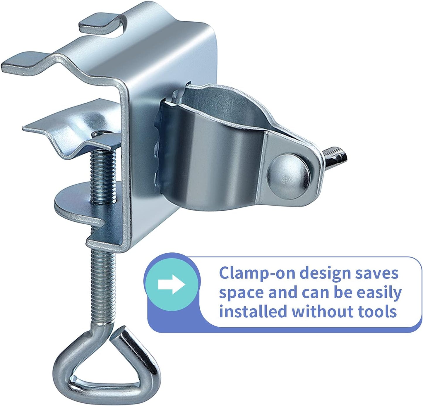 MOLIGOU Deck Umbrella Clamp, Parasol Holder Clip, Patio Balcony Umbrella Stand Clip, Mount to Railing