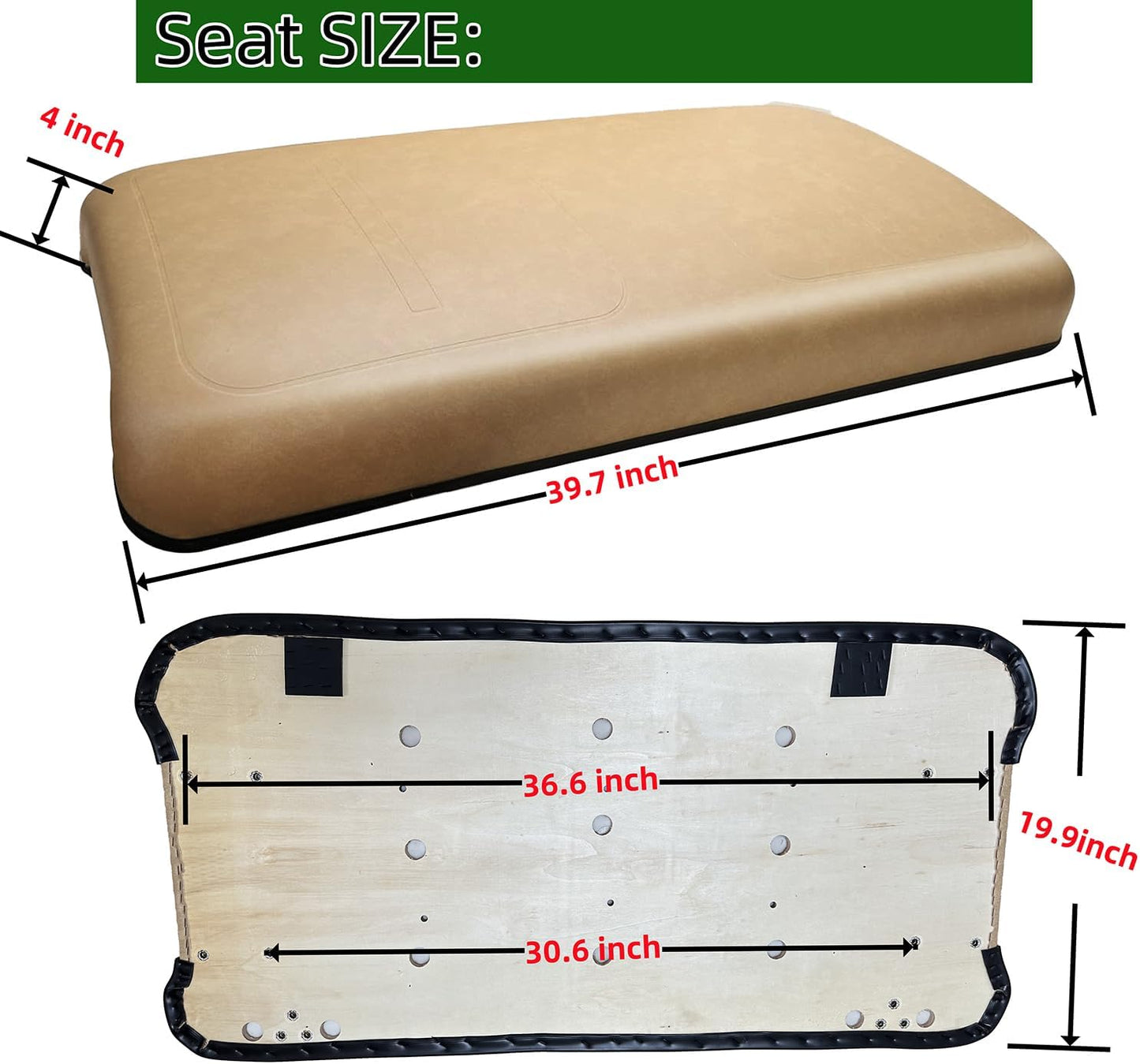 Dr.Acces Golf Cart Seats Front Seat Bottom & Seat Back Assembly for EZGO TXT/Medalist 1994-2013 Models, Replaces OEM # 71751-G04, factory size (Seat Set Tan)