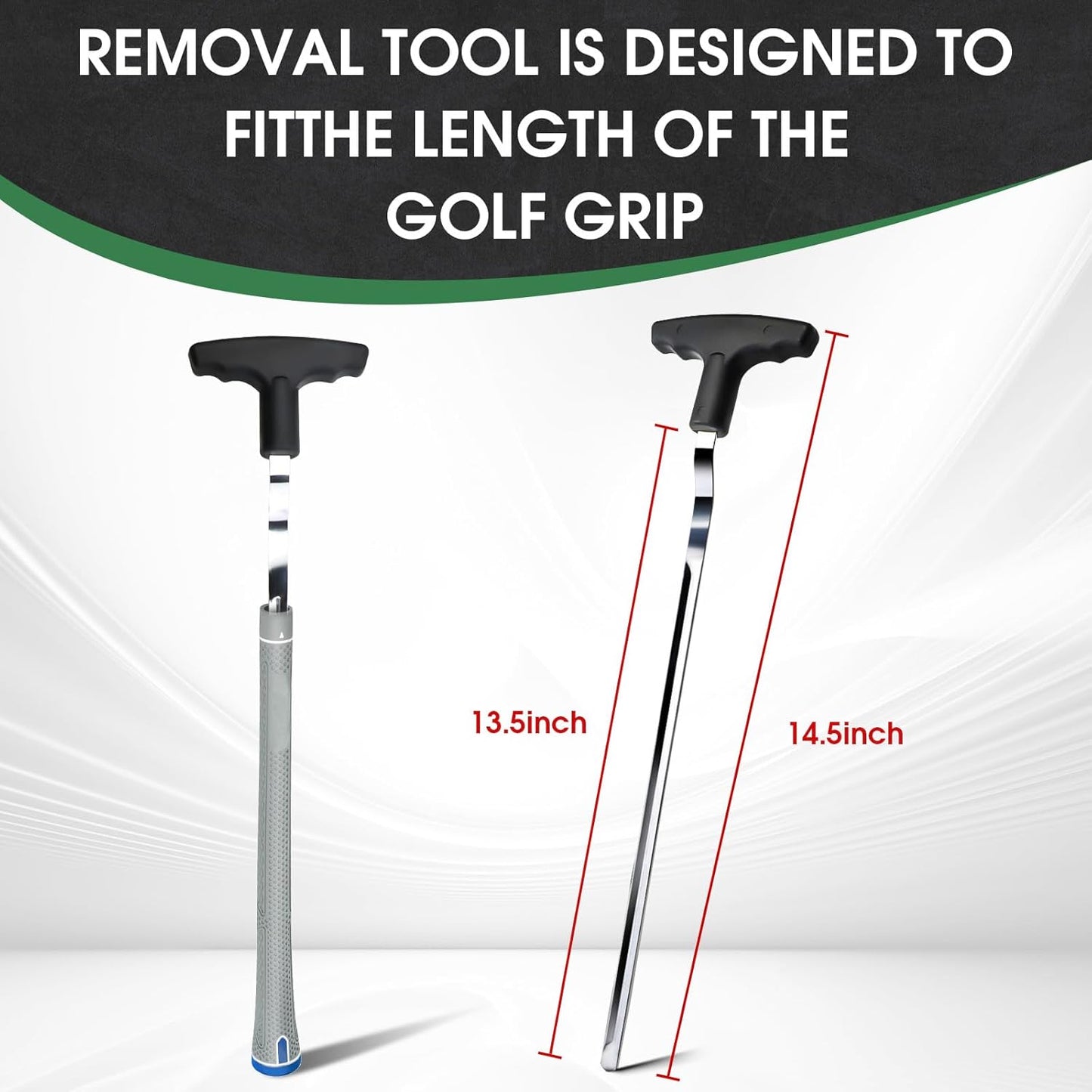 Golf Grip Removal Tool，11" V-Groove Grip Remover Saver for Standard Length Swinging Grips，High-Carbon Steel Golf Club Tool，Golf Grip Kit Golf Tools Golf Grip Tool