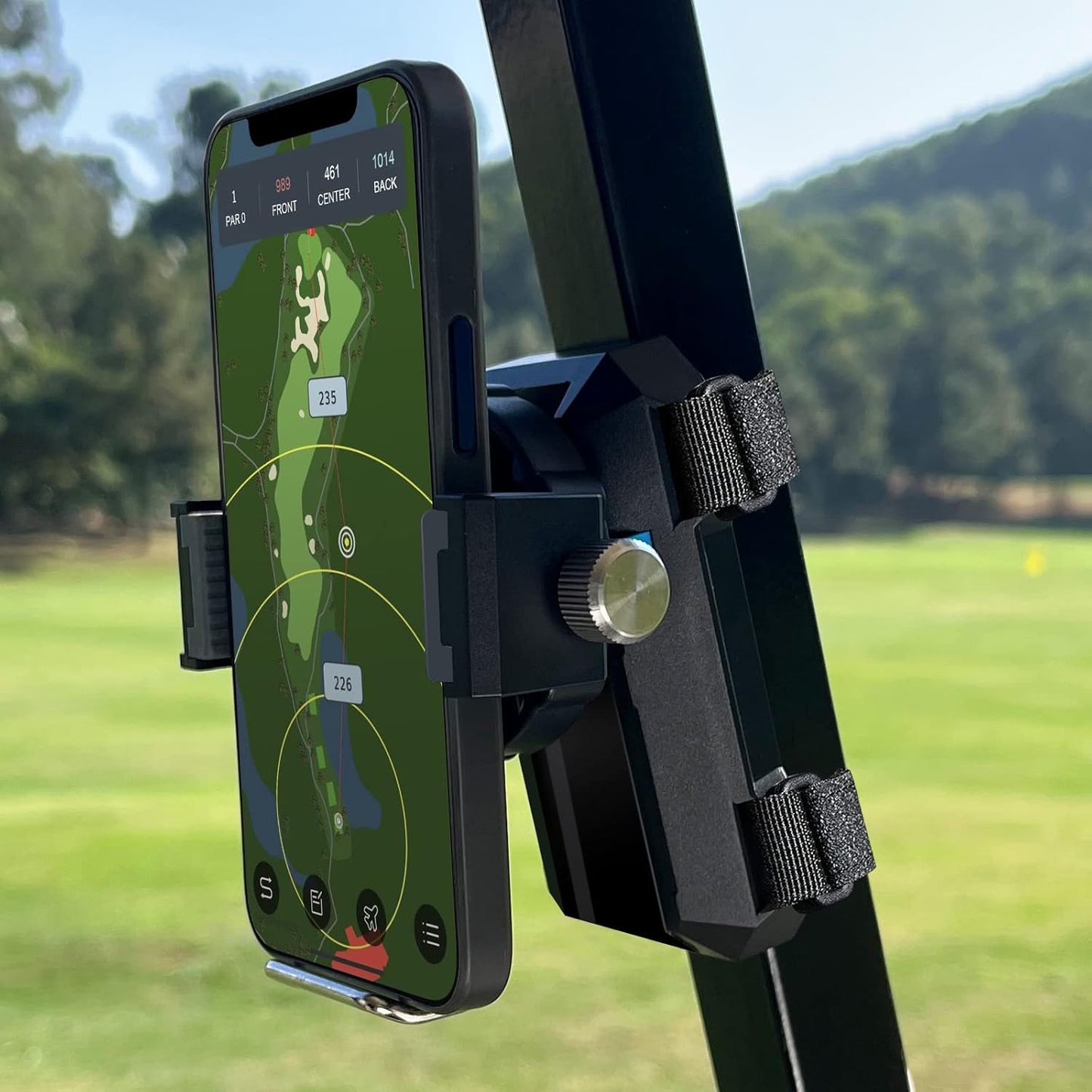 Dprofy Golf Phone Holder, Golf Cart Phone Holder with Hook and Loop, Golf Cart Accessories Golf Gifts for Men/Women, Universal Fit