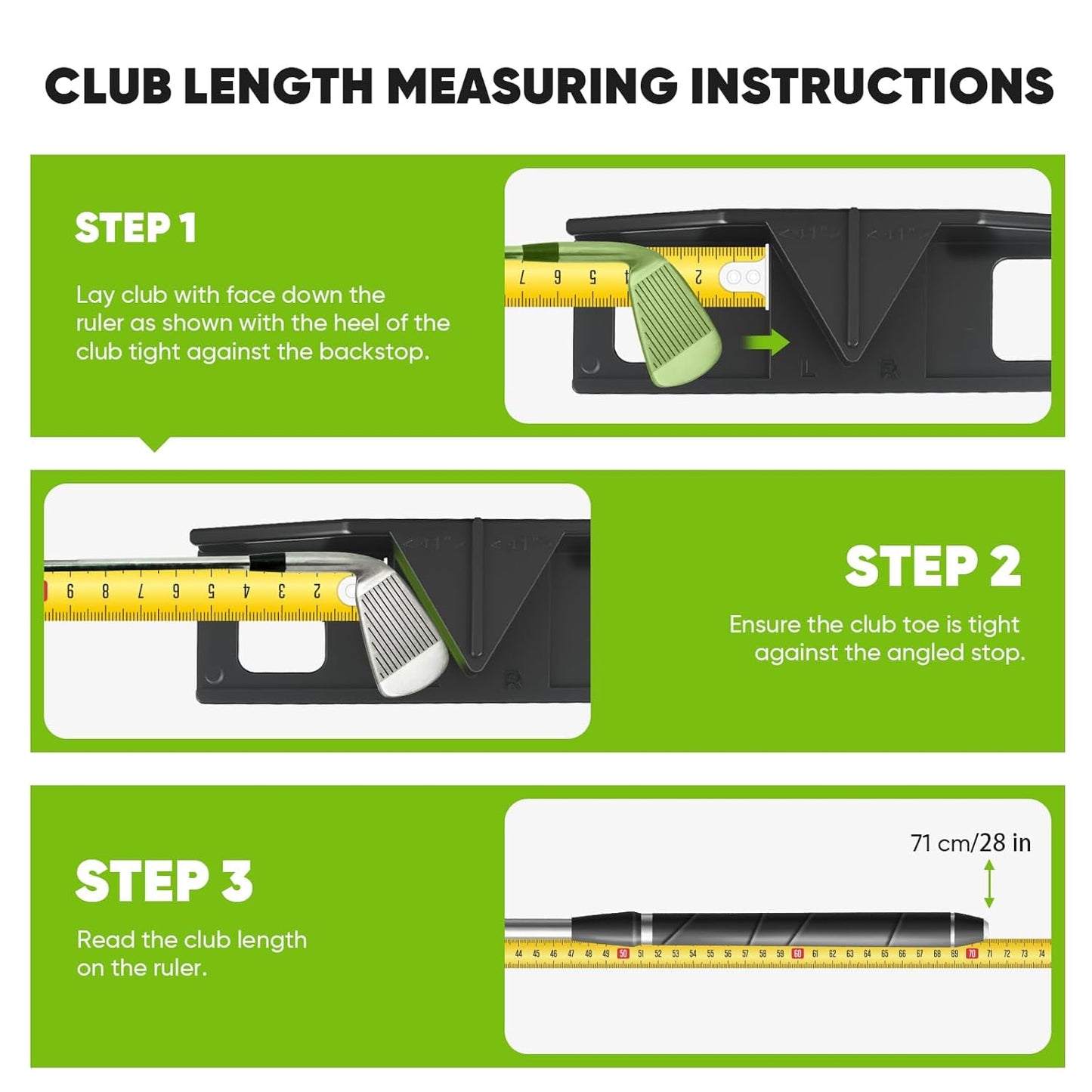 Golf Club Length & Swing Weight Balance Scale Fitting Tool - Measurement Fitting