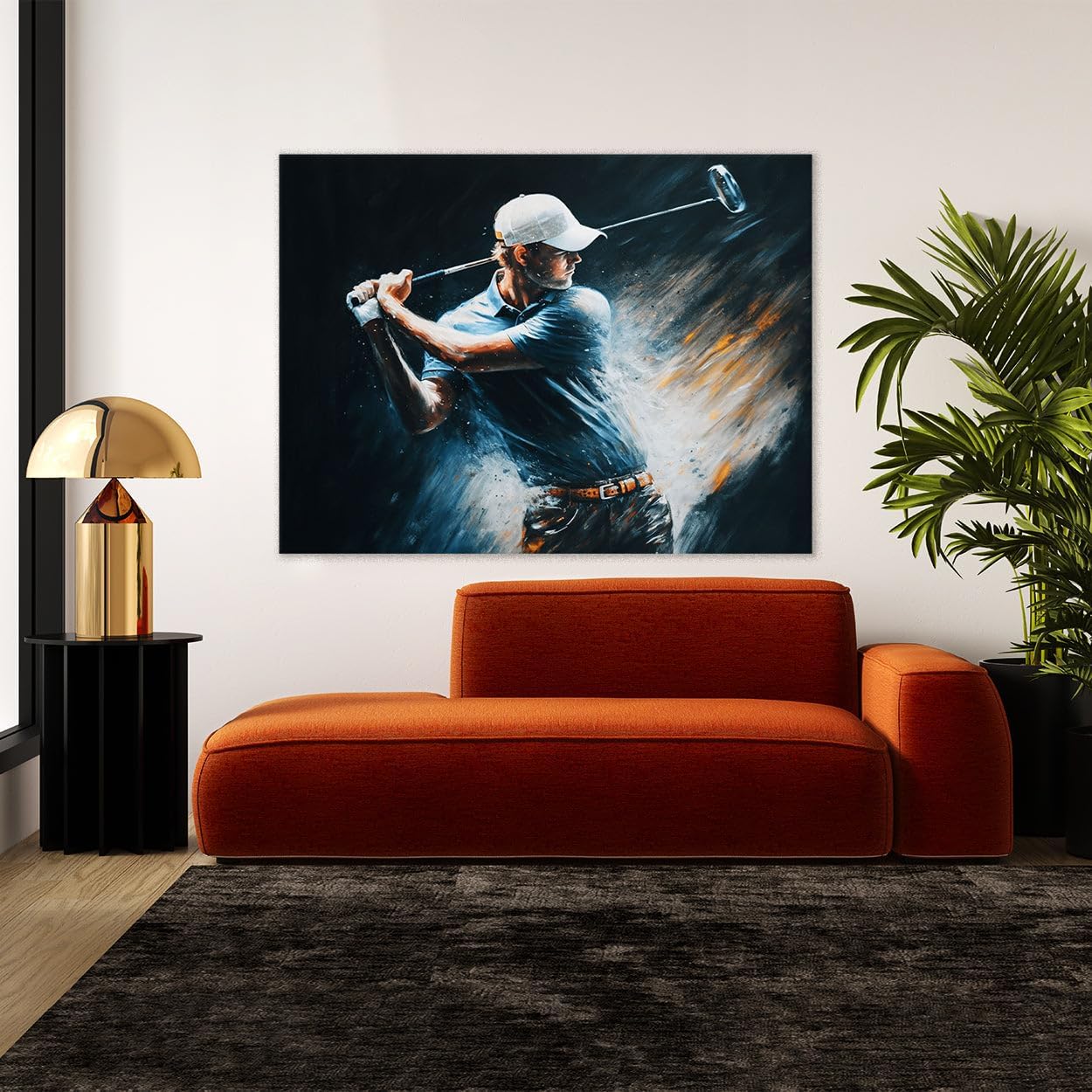 Sense Canvas Golf Golfer Motion Blur 8 Canvas Art - Home Decor Wall Art Print Poster Painting Small 16x12 / 0.75"