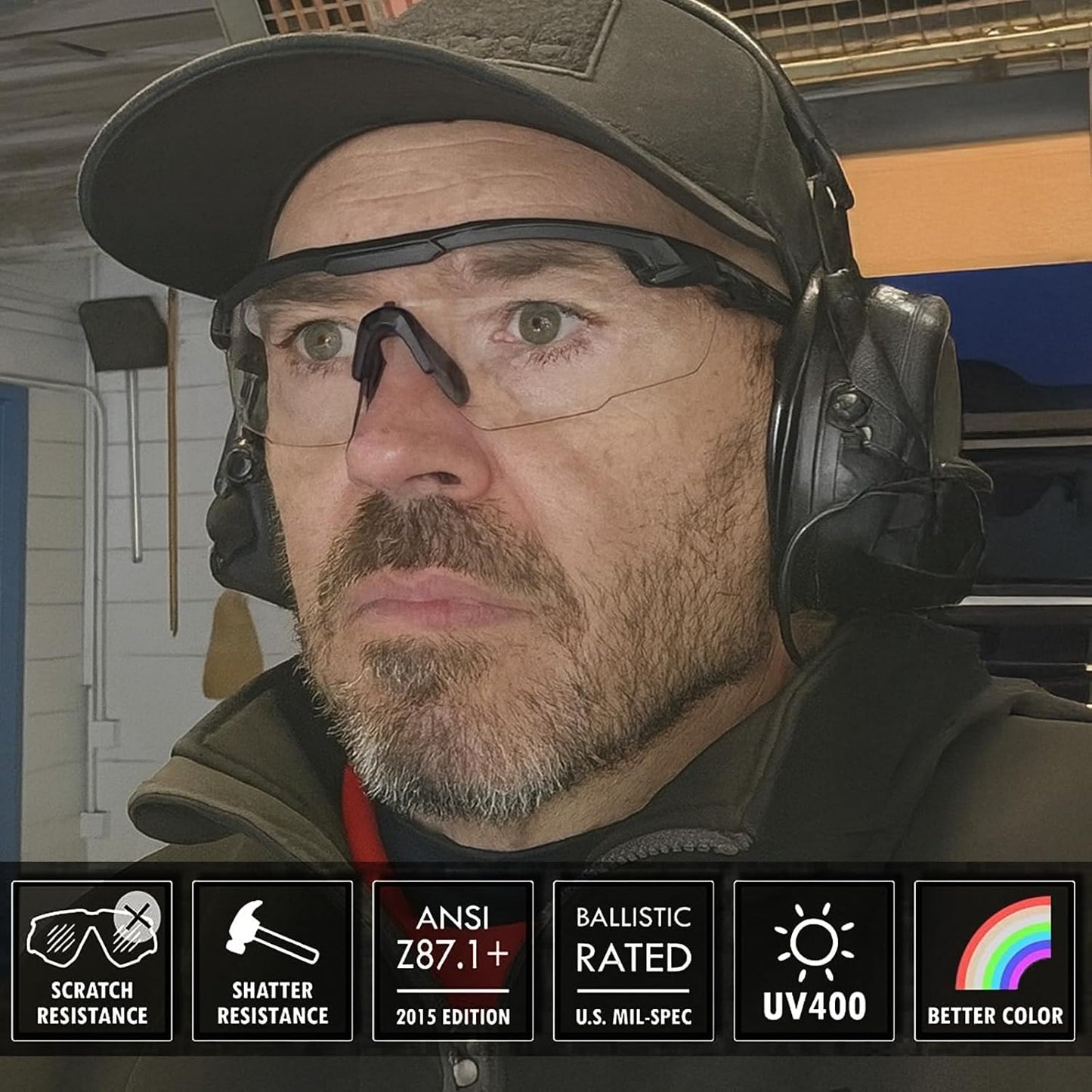Shooting Safety Glasses for Men Airsoft Hunting Riding Anti-Fog Military Grade Ballistic Tactical Eye Pro Range
