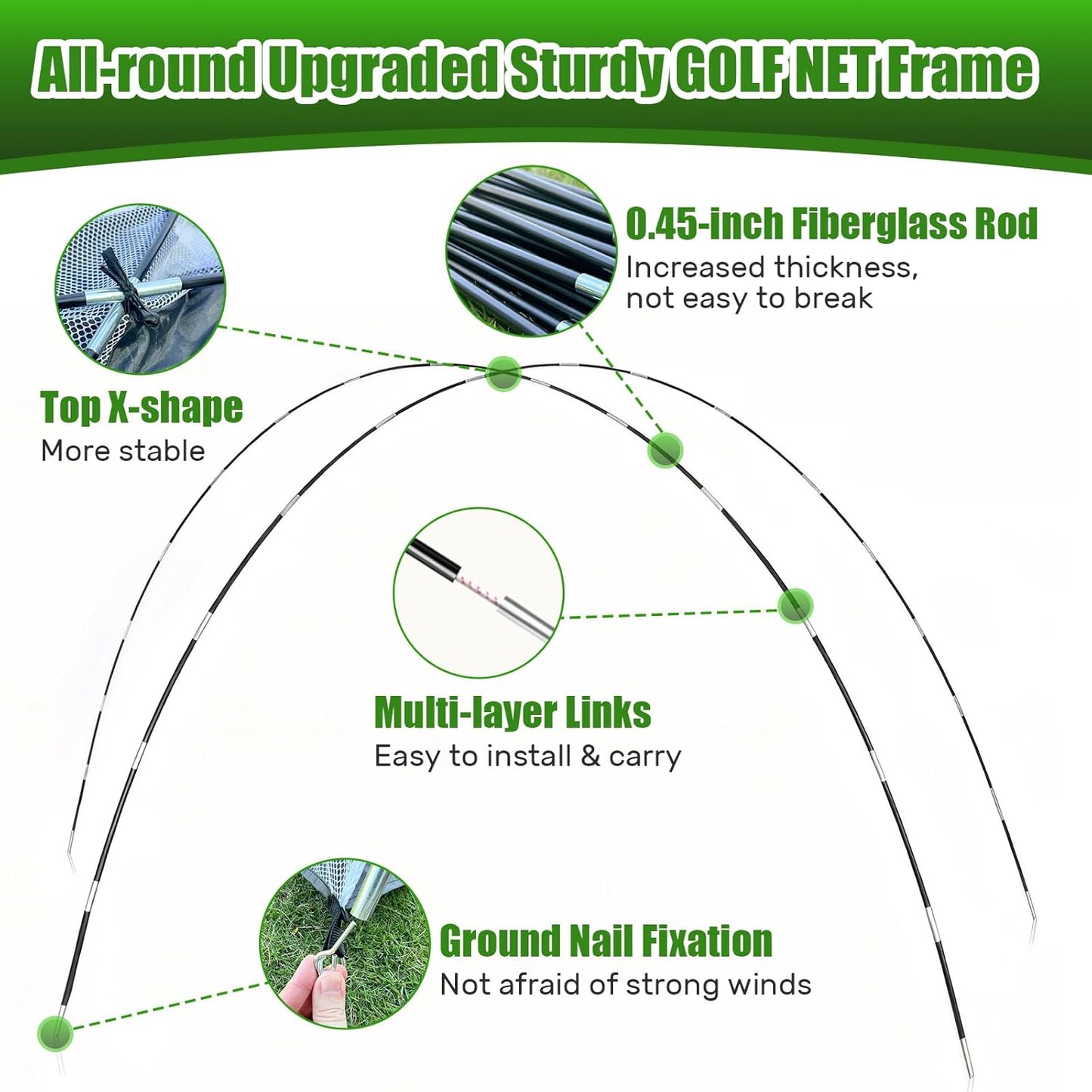 Golf Net with Practice Mat,Golf Hitting Aid Nets 10x7FT for Backyard Driving Chipping Training Swing,Gifts for Men Dad Him and Golfer