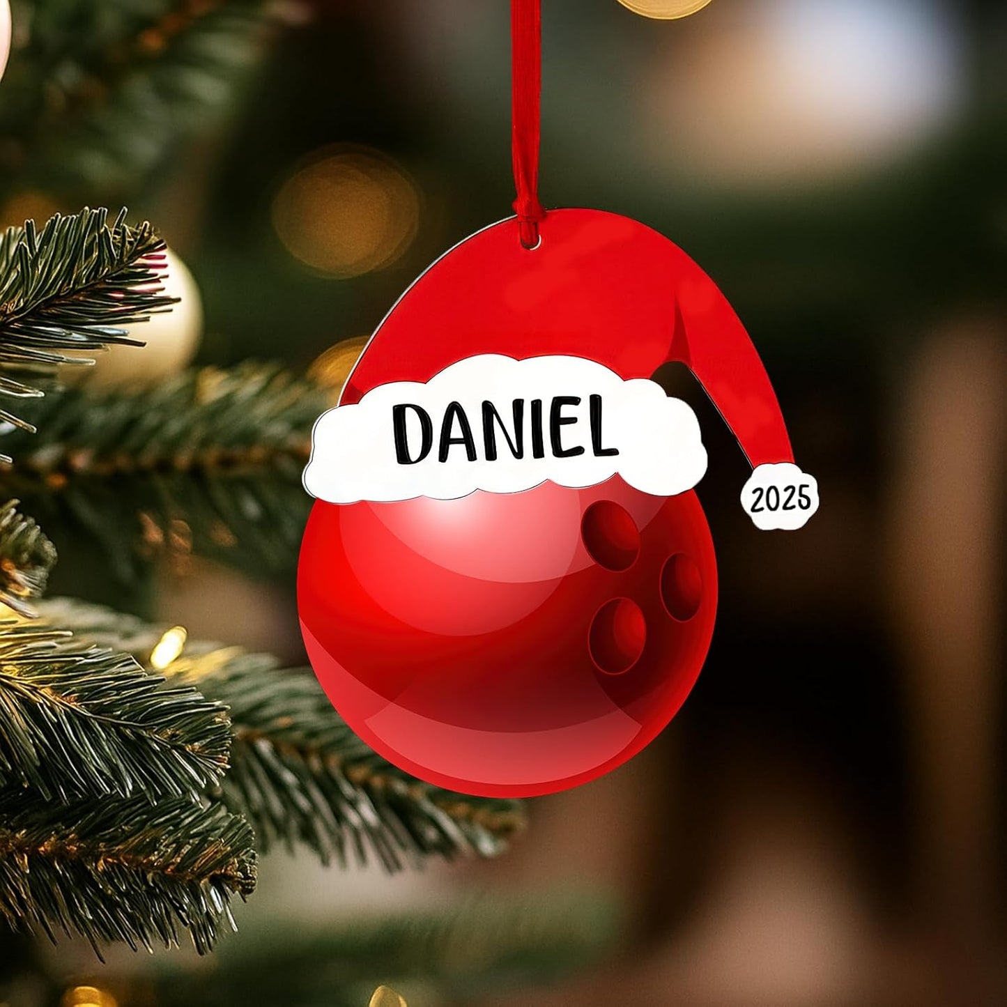 Personalized Bowling Ball Christmas Ornament 2025, Bowling Ornaments for Christmas Tree, Team Ornament, Custom Coach Gifts, Hanging Decor, Gifts for Sports Lovers Boys, Xmas Gift 2025