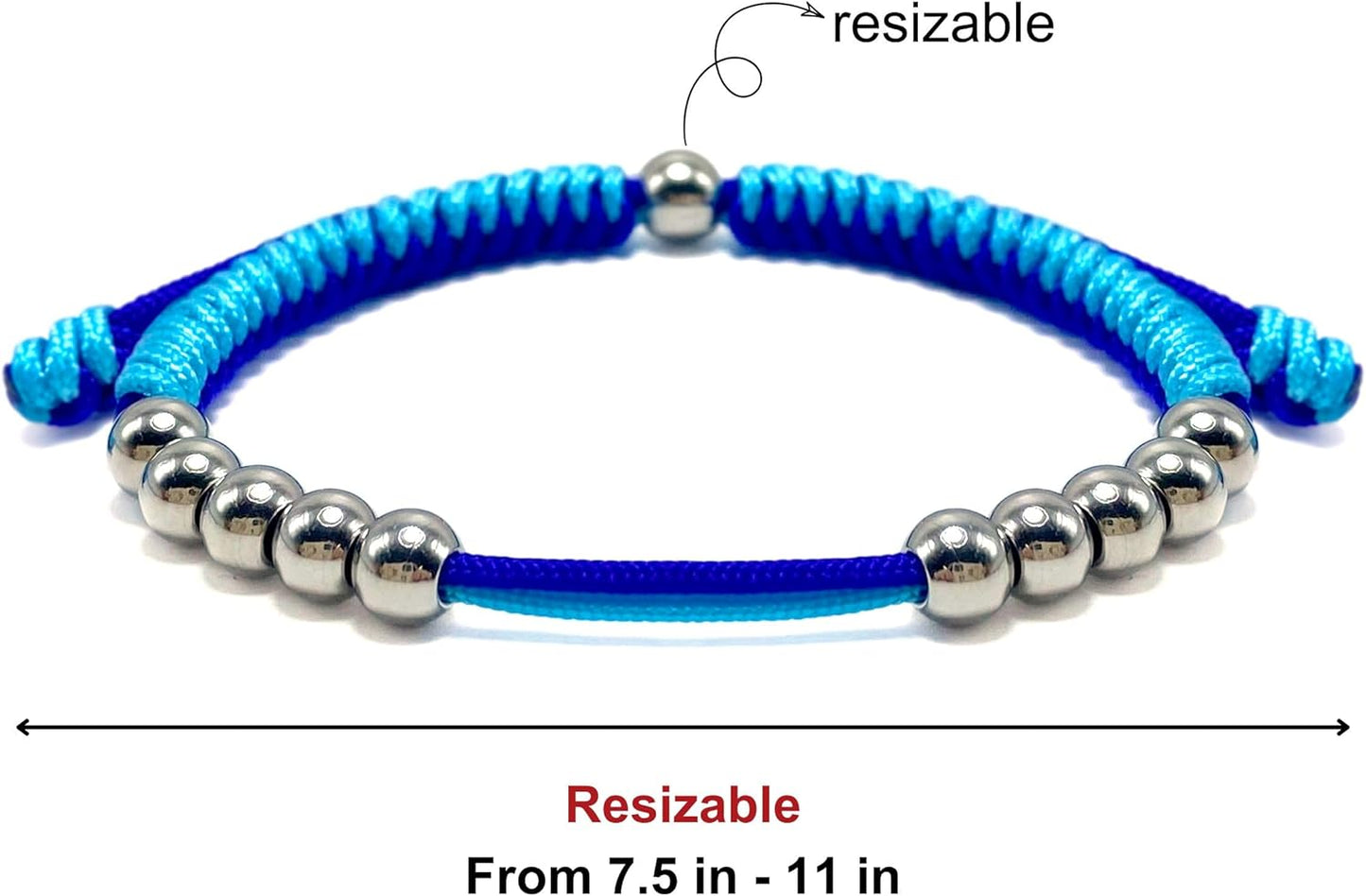 LAMIBEE Golf Stainless Steel 10 Bead Score Counter Bracelet, Golf Stroke Count Bracelet, Resizable Easy to Adjust Golf Round Scoring Tracker, Durable Stylish Golf Accessory