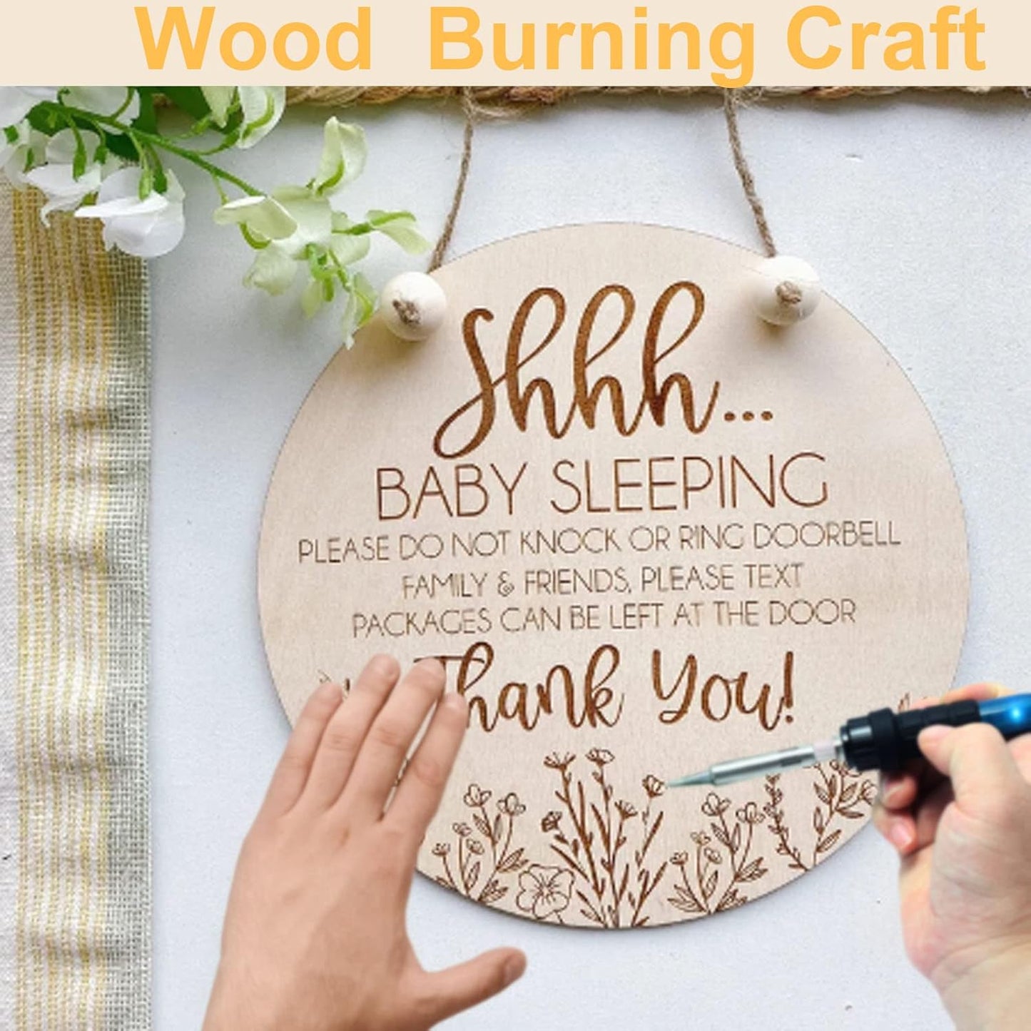 12 Inch Wood Circles for Crafts, 10Pcs Unfinished Wood Rounds for Cricut Projects, Burning, Painting, Door Hanger, DIY Wooden Crafts Christmas Halloween Thanksgiving Home Decor (10PCS)