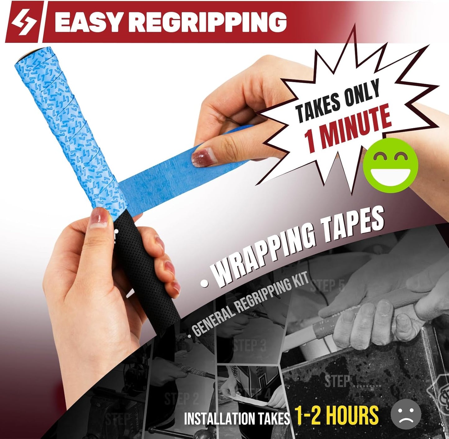 SAPLIZE Golf Grip Wrapping Tapes, 3 Or 15 Pack Tacky PU Overgrip Tapes, New Regripping Solution for Golf Club Grips
