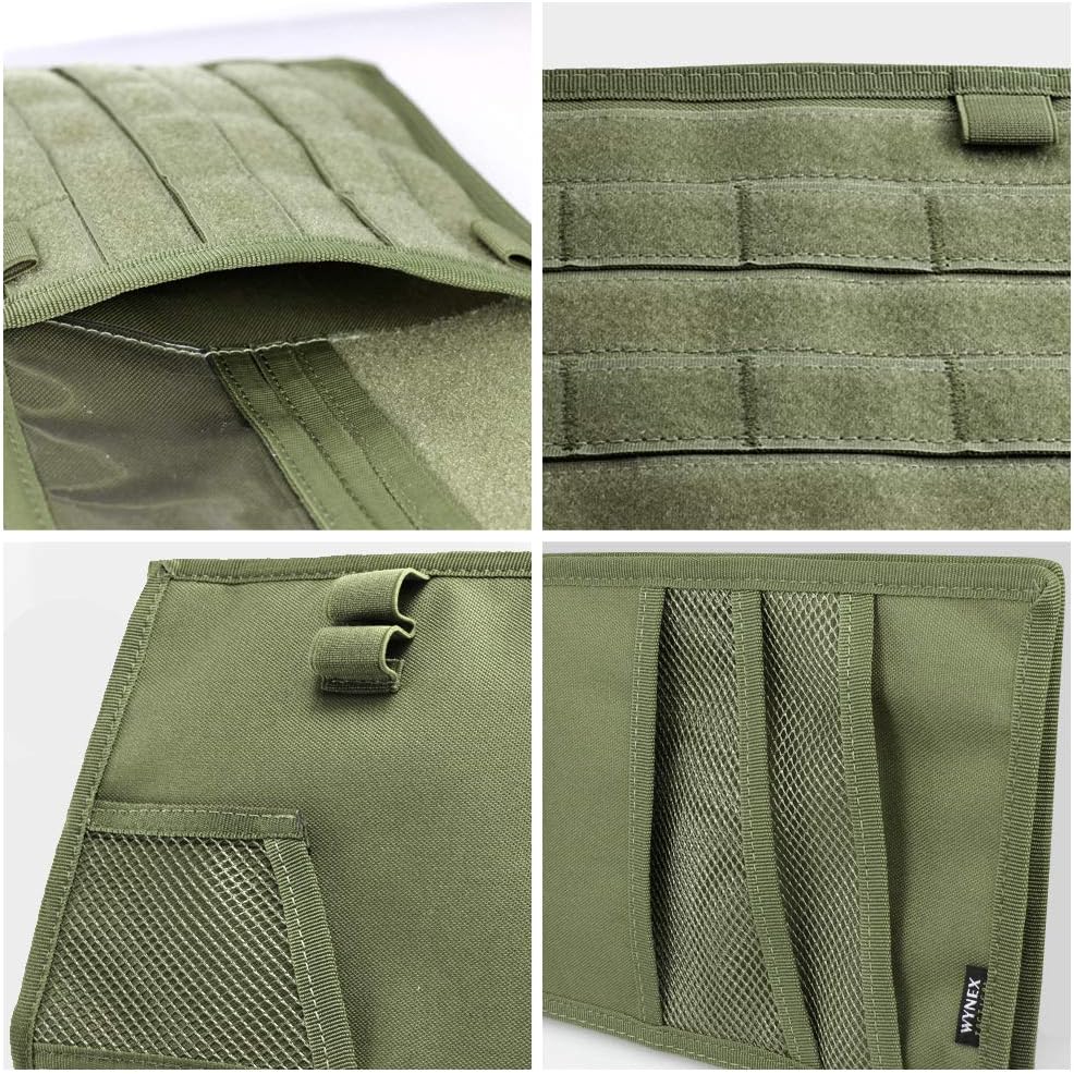 WYNEX Tactical Car Visor Organizer with Double-Sided MOLLE Panel, Universal Vehicle Sun Visor Storage for Essentials & Gear, Compatible with Cars, Pickup Trucks, Vans, SUVs