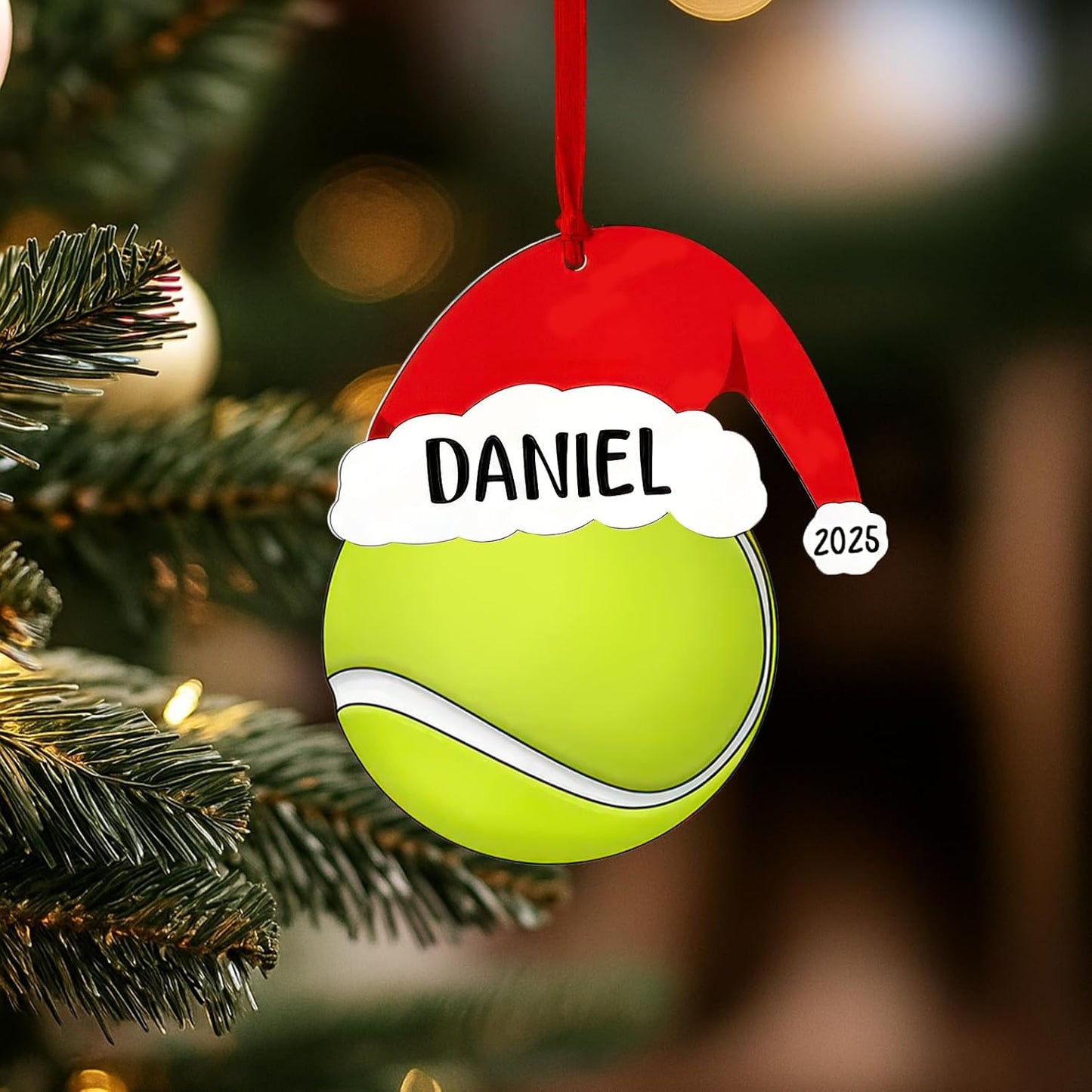 Personalized Tennis Ball Christmas Ornament 2025, Tennis Ornaments for Christmas Tree, Team Ornament, Custom Coach Gifts, Hanging Decor, Gifts for Sports Lovers Boys, Xmas Gift 2025