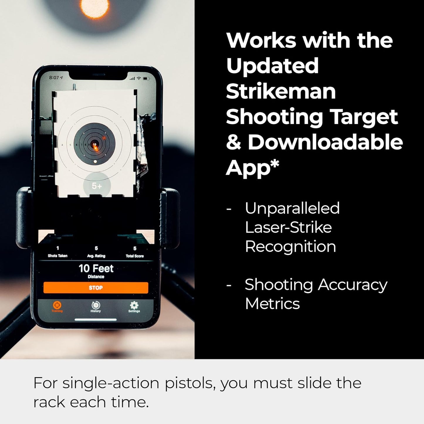 Strikeman .357 SIG Dry-Fire Laser Training System - Great for Target Shooting Practice with Pistols - Kit Includes Access to Updated App (No Subscription Needed), Cartridge, Target & Phone Holder