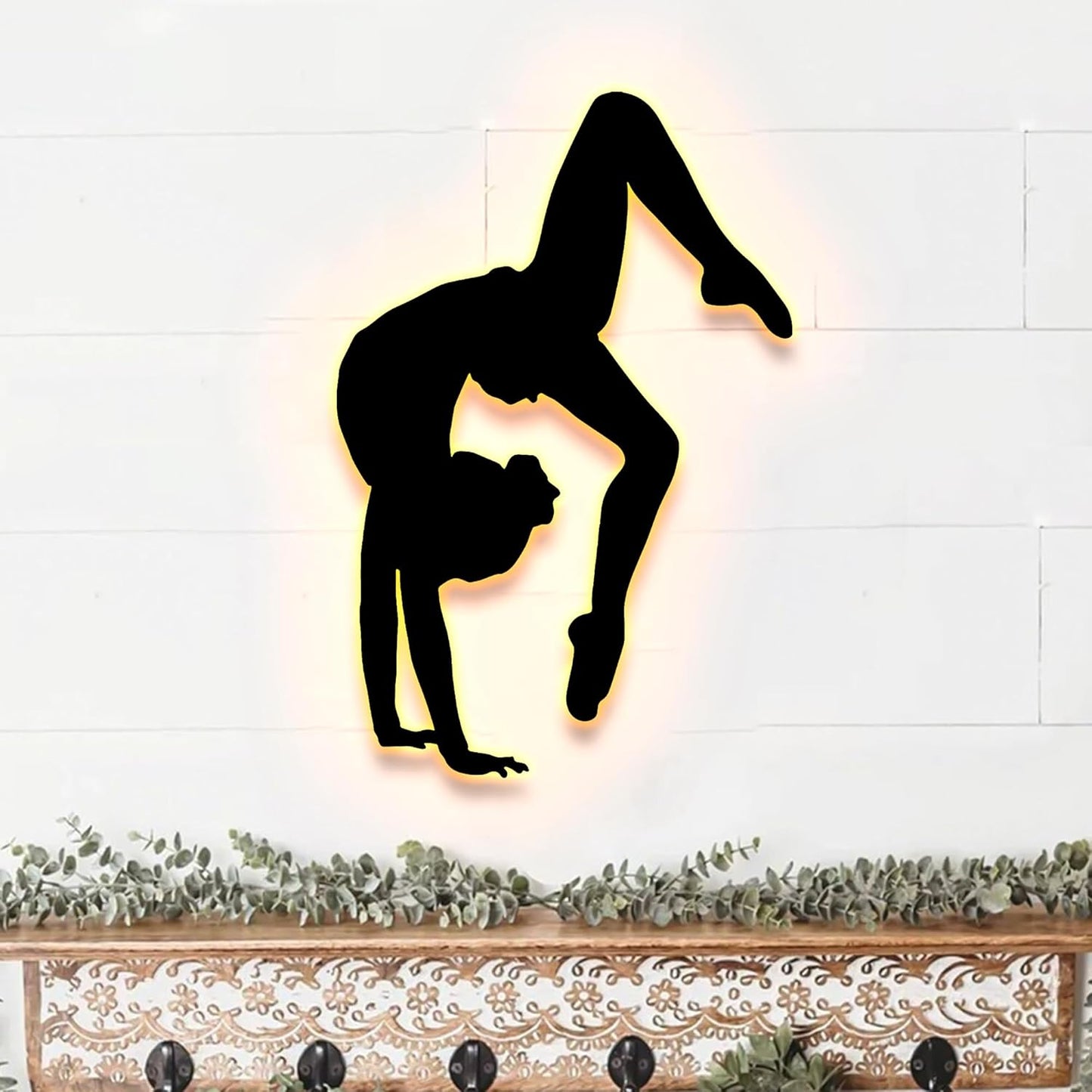Custom Gymnastics Metal Sign With LED Light, Personalized Gymnastics Metal Sign, Gift For Gymnastics Lovers, Wall Hanging, Home Decor, Birthday Gift, Christmas Gift