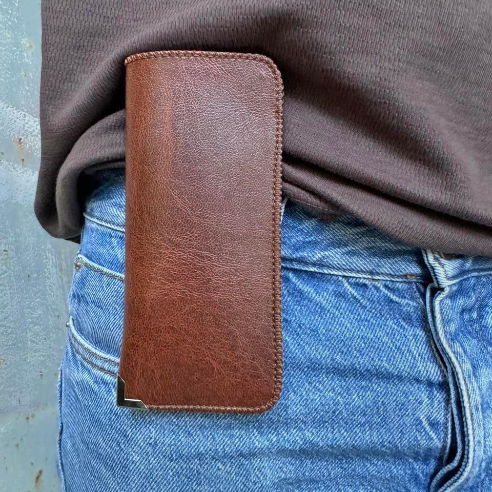 Orsus Soft Glasses Case with Belt Clip & Card Pocket, PU Leather Eyeglass Sunglasses Case Pouch Felt Lining