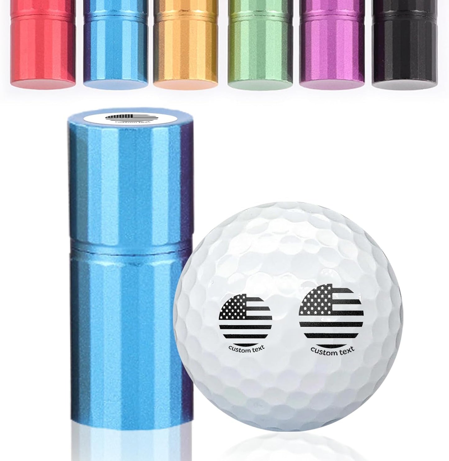 Golf Ball Stamp with Ink Personalized - 24 Design Options - Custom Golf Ball Marker Stamp,Custom Name & Design Stamper for Golfers, Golf Accessories