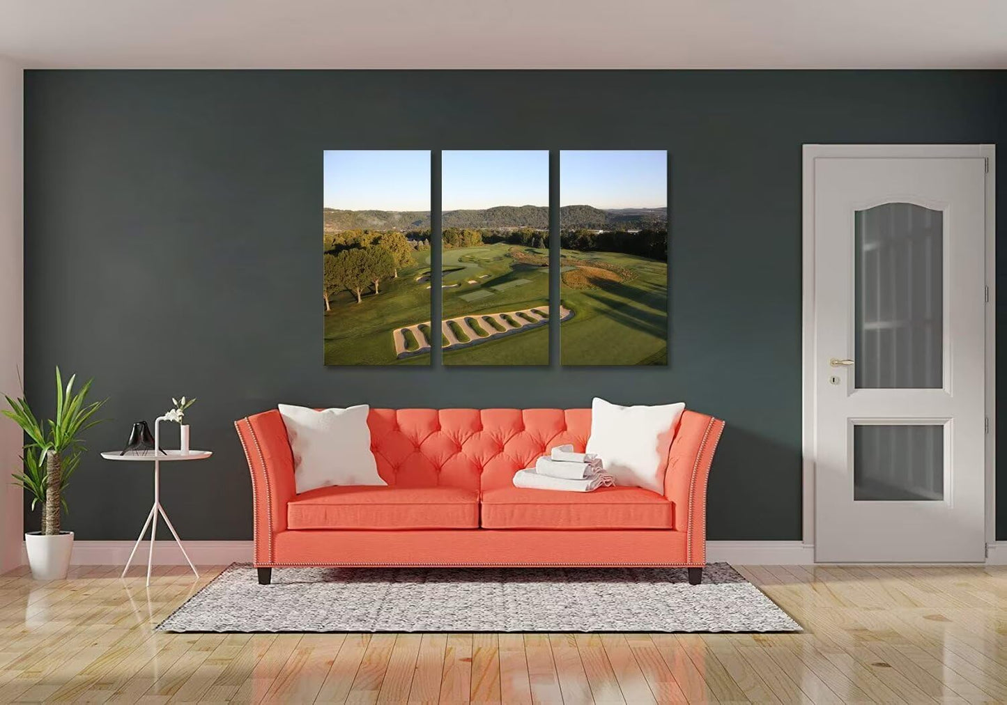 Oakmont Country Golf Club Wall Art for Living Room Bedroom Bathroom Home Decorations Oakmount Golf Art Golf Pictures Posters Framed Artwork Canvas Prints Ready to Hang(14''W x 28''H x3)
