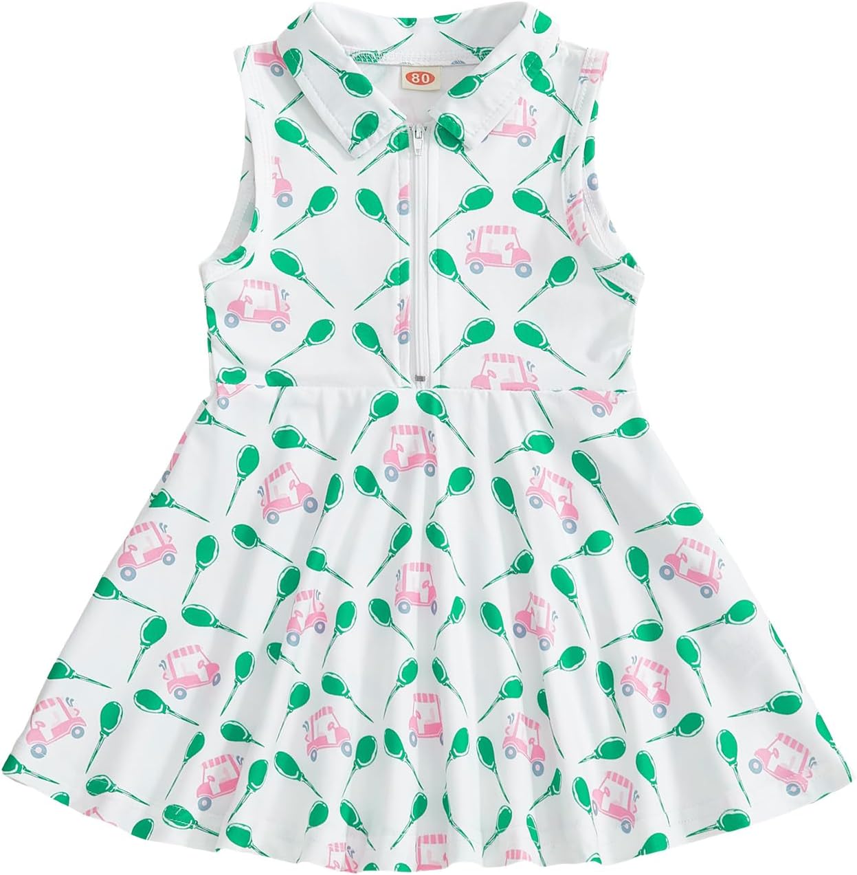 Little Girls Mardi Gras Outfit Toddler Sleeveless A Line Sun Dress Kids Zipper Party Dresses Spring Summer Clothes