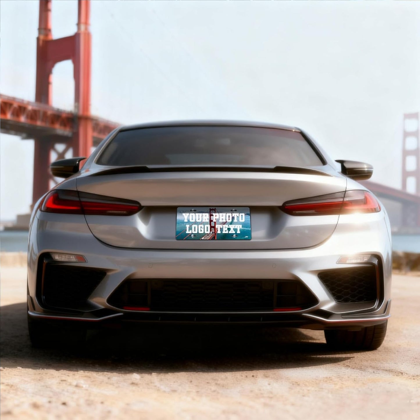 Metal Personalized License Plate - Custom UV Printed Front Vanity Plates with Decorative Designs for Car, Auto Accessories with Customizable Photo & Text - 6x12 Inch Car Decor Tags & Number Plates