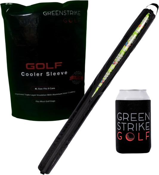 9 Can Insulated Golf Beer Sleeve with 7 Ice Pack Coolers - 8mm Thick Insulation Keeps Drinks Cold and Leak Proof Zipper – Customer-Favorite Golfing Gifts & Golf Bag Accessories