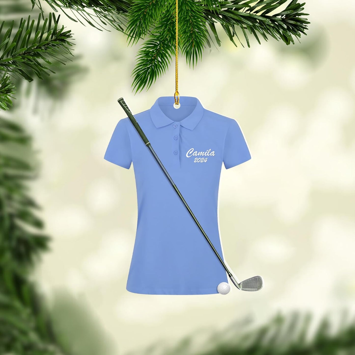 Personalized Golf Ornaments for Christmas Tree 2025 Custom Golf Christmas Ornament Golfing Bag Ornament Sports Golf Cart Ornaments Gift for Golfer Bag Golfing Lovers Hanging Decoration (G21)