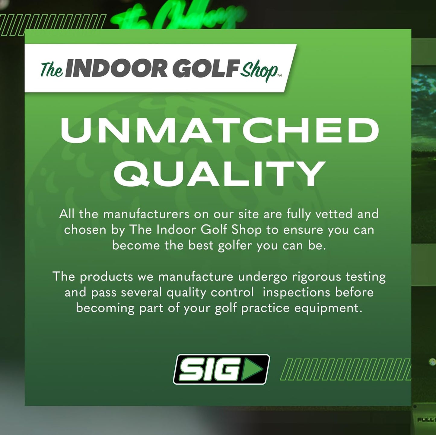 SIGPRO Softy Golf Mat - Premium Quality and Durable - for Realistic Indoor Golf Practice - Made in The USA