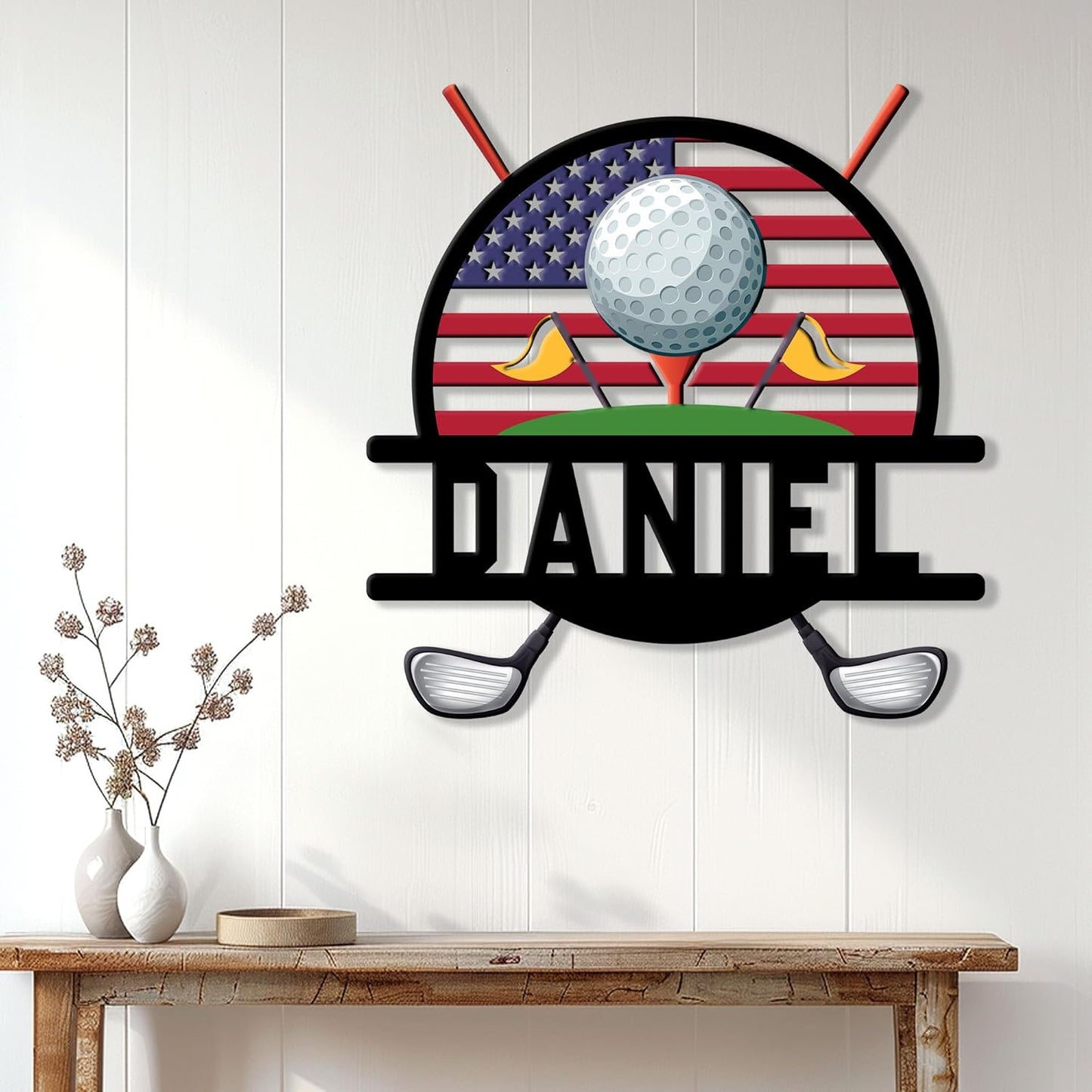 Personalized Golf Metal Sign – Custom Name Wall Decor for Clubhouse, Home, or Office – Great Gift for Golfer, Dad, Mom, Son, Daughter, or Coach on Birthday or Special Occasion