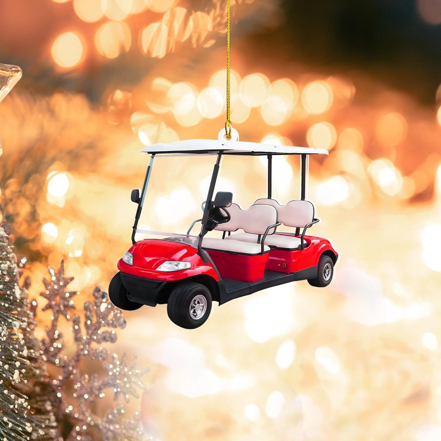 Personalized Golf Ornaments for Christmas Tree 2025 Custom Golf Christmas Ornament Golfing Bag Ornament Sports Golf Cart Ornaments Gift for Golfer Bag Golfing Lovers Hanging Decoration (G19)