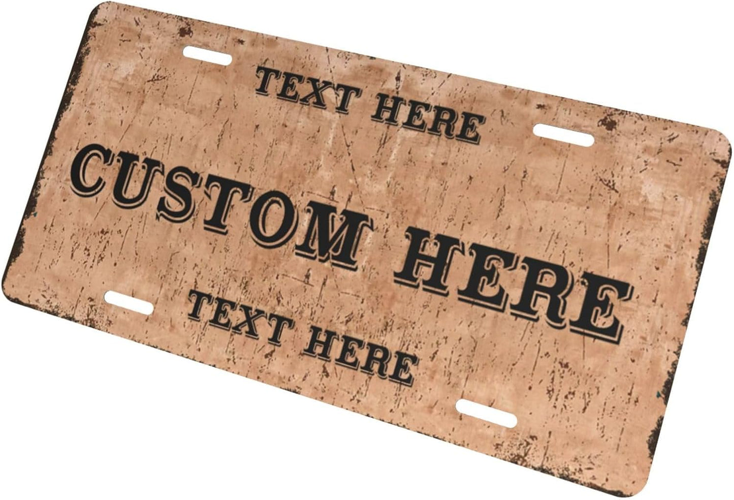 Custom Personalized Text Image Photo Design Customized Tag Aluminum License Plates for Front of Car 6x12 Inch-3