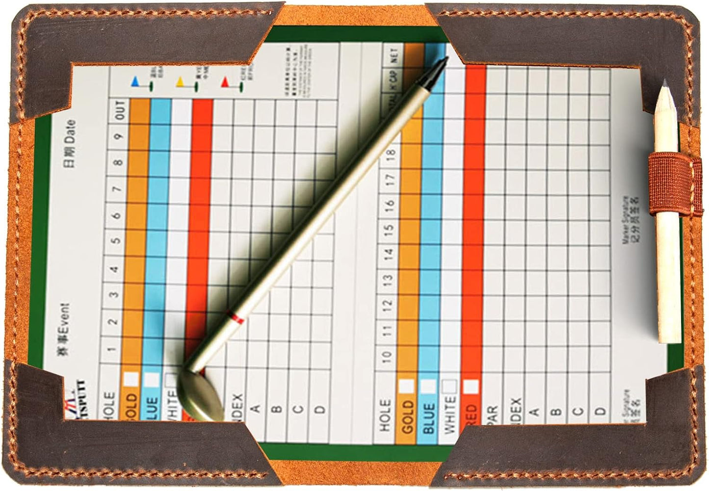 Personalized Leather Golf Scorecard & Yardage Book Holder, Personalized Golf Gift, Yardage Book Holder, Gifts for Dad, Gifts for Golfers