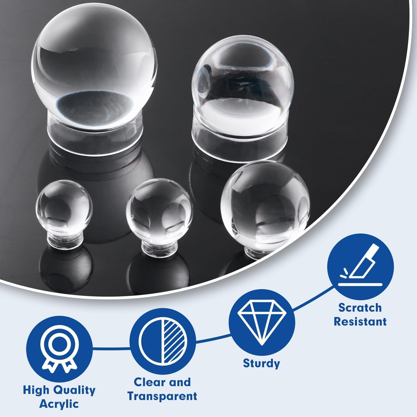 100 Pcs Ring Golf Ball Display Case 0.6 Inches Clear Baseball Holder Golf Ball Holder Small Baseball Acrylic Stands Round Ring Stand Acrylic Display Stands for Small Balls, Egg, Spheres, Marble