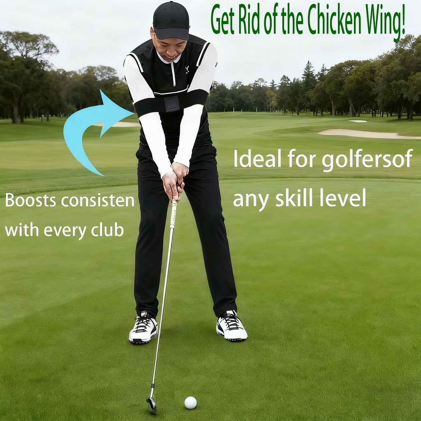 Golf Swing Training Aid Swing Correcting Arm Band,Correction and Swing Technique for Superior Golf Performanc, Unisex