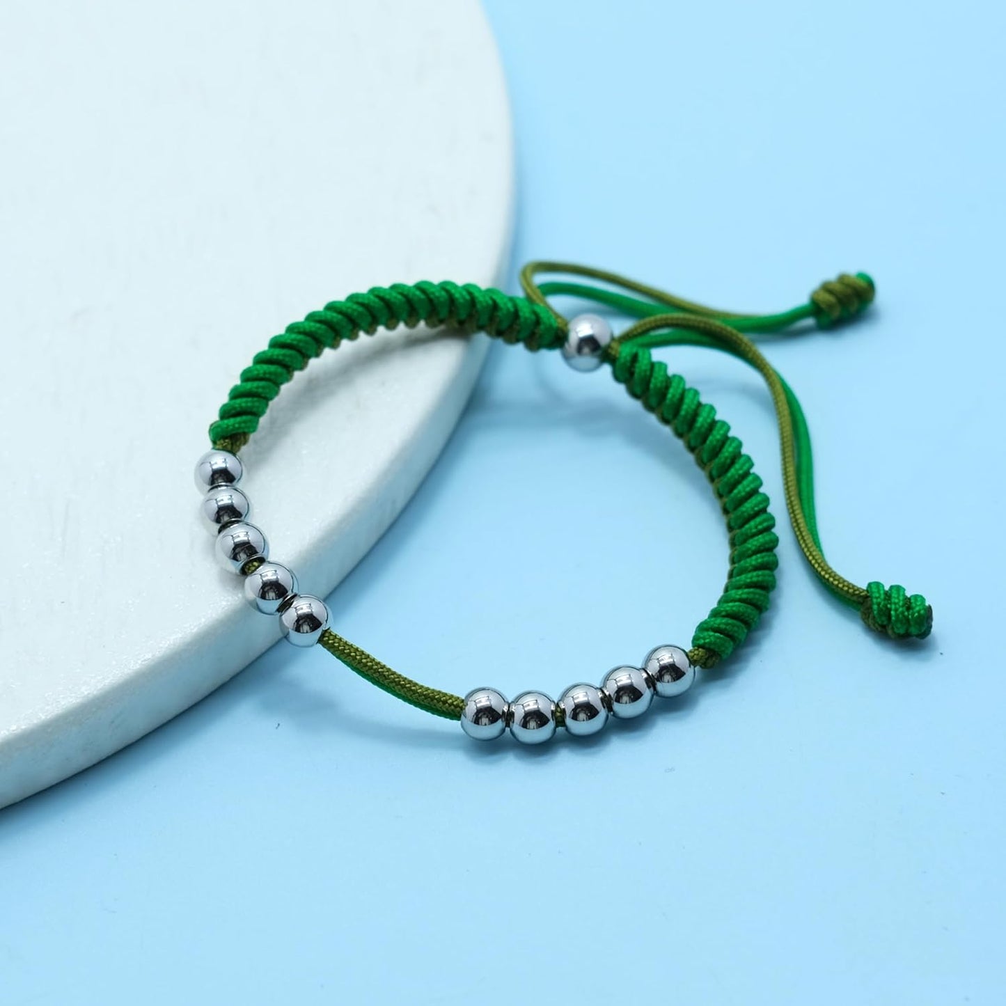 LAMIBEE Golf Stainless Steel 10 Bead Score Counter Bracelet, Golf Stroke Count Bracelet, Resizable Easy to Adjust Golf Round Scoring Tracker, Durable Stylish Golf Accessory