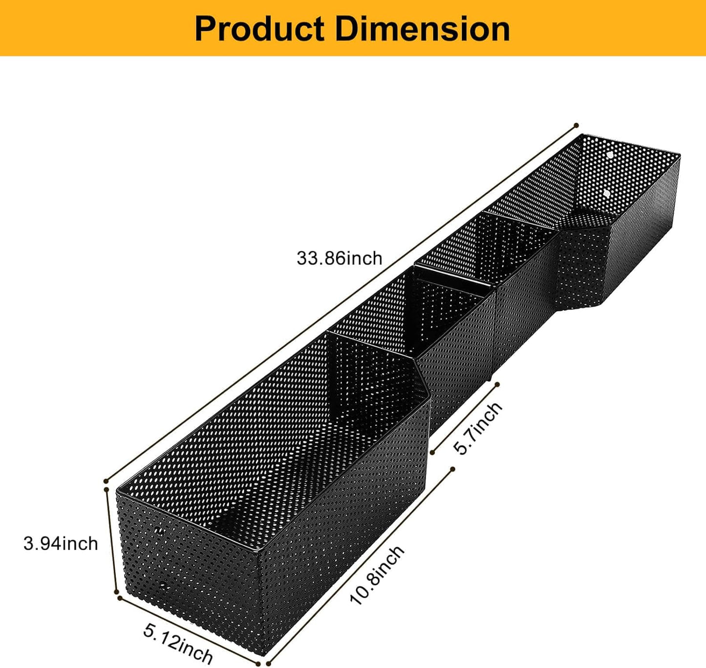 Golf Cart Basket Front Inner Fit EZGO TXT & RXV, Club Car Precedent&DS (2000 up) Golf Carts, Heavy Steel Mesh Durable Golf Cart Storage Tray Dash Organizer