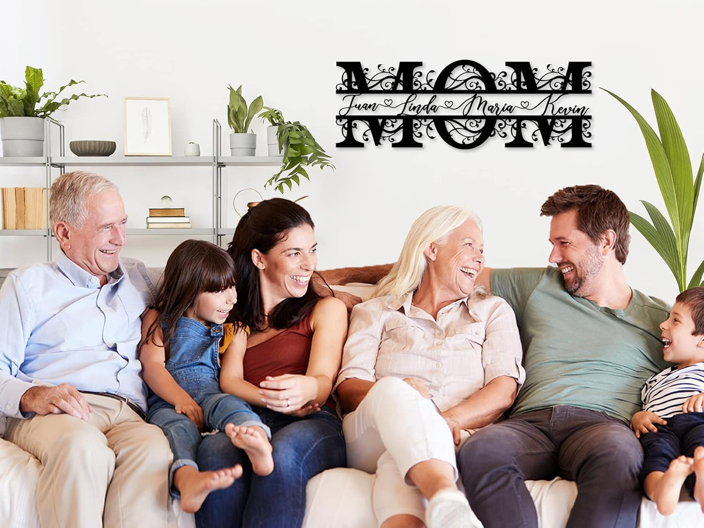 Personalized Mothers Day Gifts, Custom Mother's Day Gifts from Daughter, Custom Mom Metal Sign with Kids name, Mothers Day for Mom, Personalized Metal Name sign Gifts for Grandma