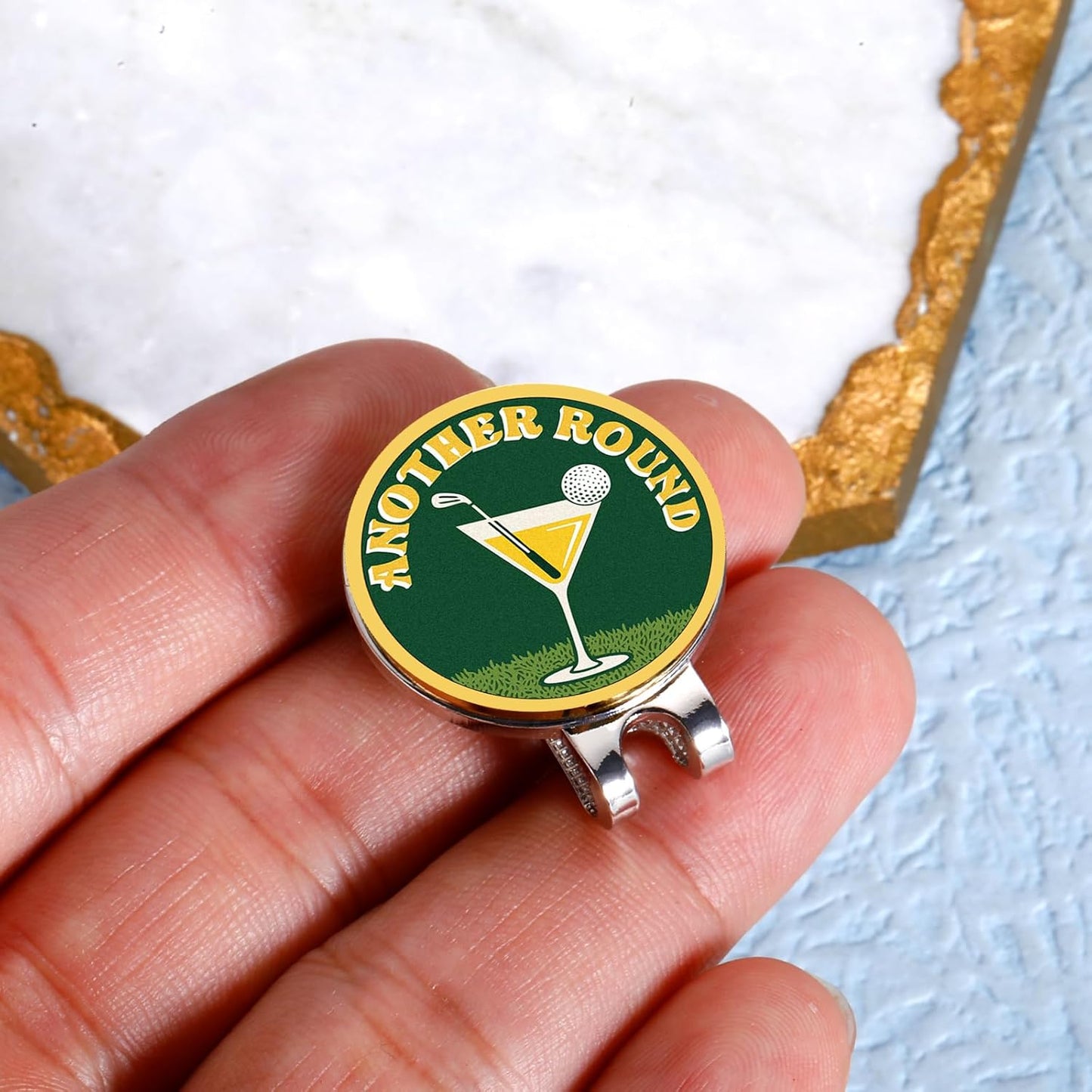 Funny Golf Ball Marker with Magnetic Hat Clip,Golf Ball Marker Hat Clip for Men Women, Golf Gifts for Men Women,Golf Accessories for Golf Lovers,Golf Gifts for Friends Coach Dad Father Boss Christmas