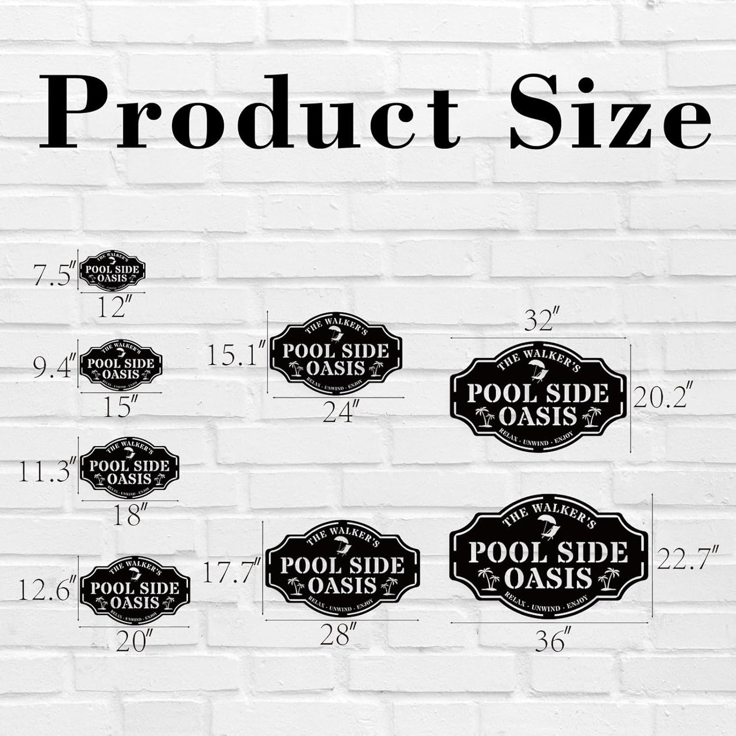 Personalized Swimming Pool Metal Sign, Custom Family Poolside Oasis Sign, Custom Pool Sign, Patio Decor, Backyard Decor