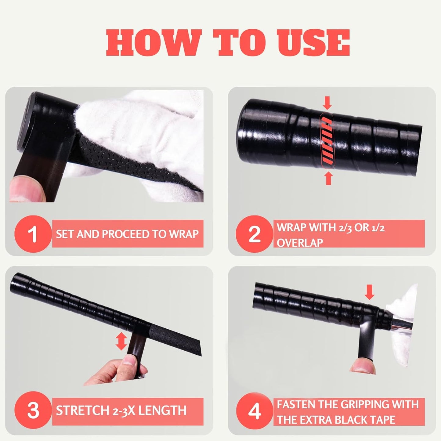 Golf Grip Wrapping Tapes - Golf Club Grip Tape Easy Replacing New Grip Feel, 59 inch/1PC