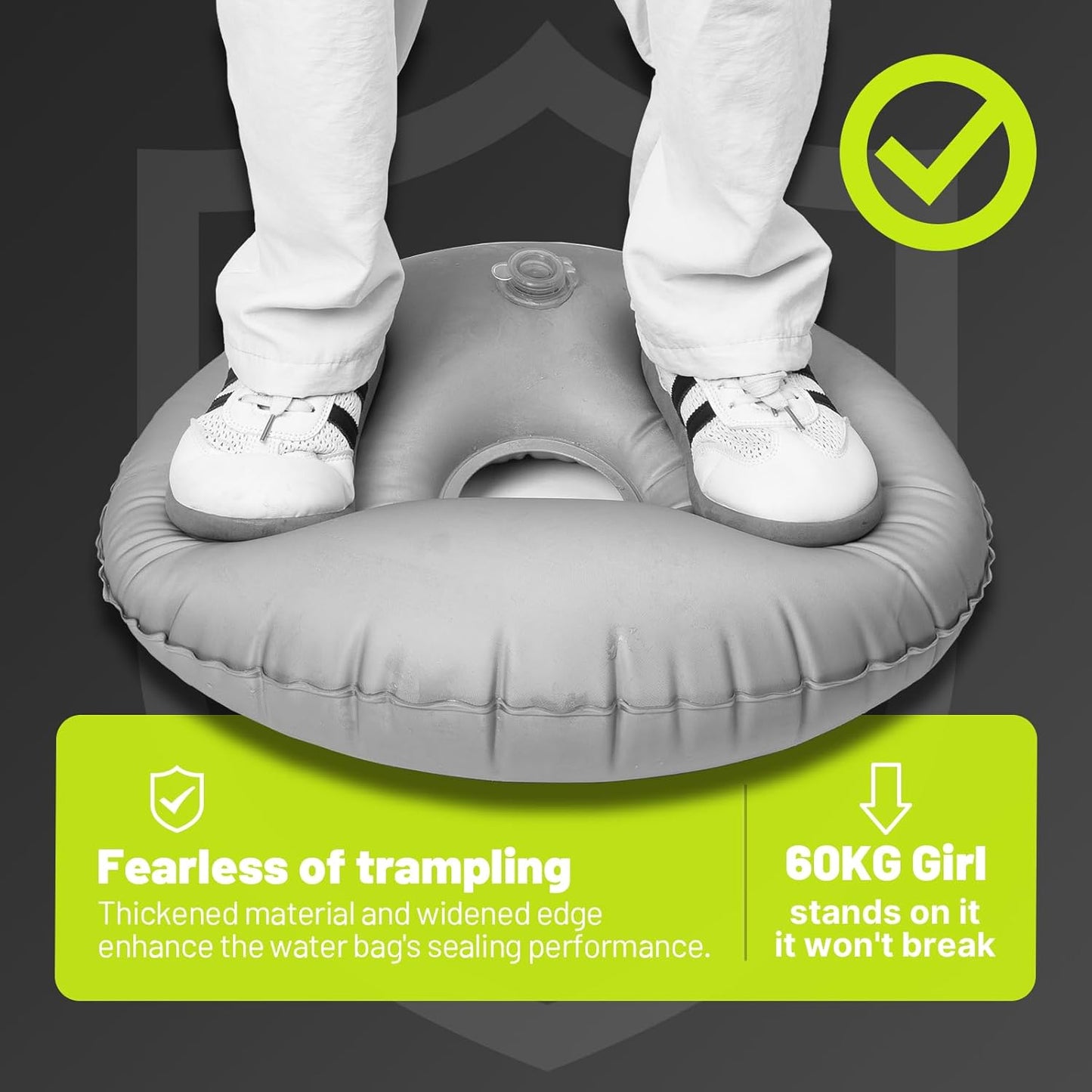 2 Pack 20 in Water Weight Bag for Feather Flag Base & Beach Umbrella - Thickened PVC Water Fillable Base for Feather Flag Beach Umbrella and Photography Stand, Collapsible Flagpole Base, 28 lbs Each