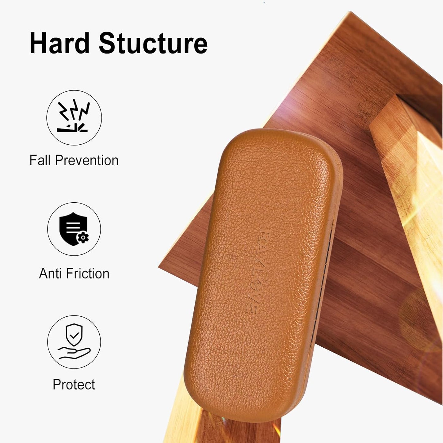 RayLove Glasses Case Hard Shell Eyeglass Case with Cleaning Cloth, PU Leather Protective Eye Glass Cases Fits Most Sunglasses