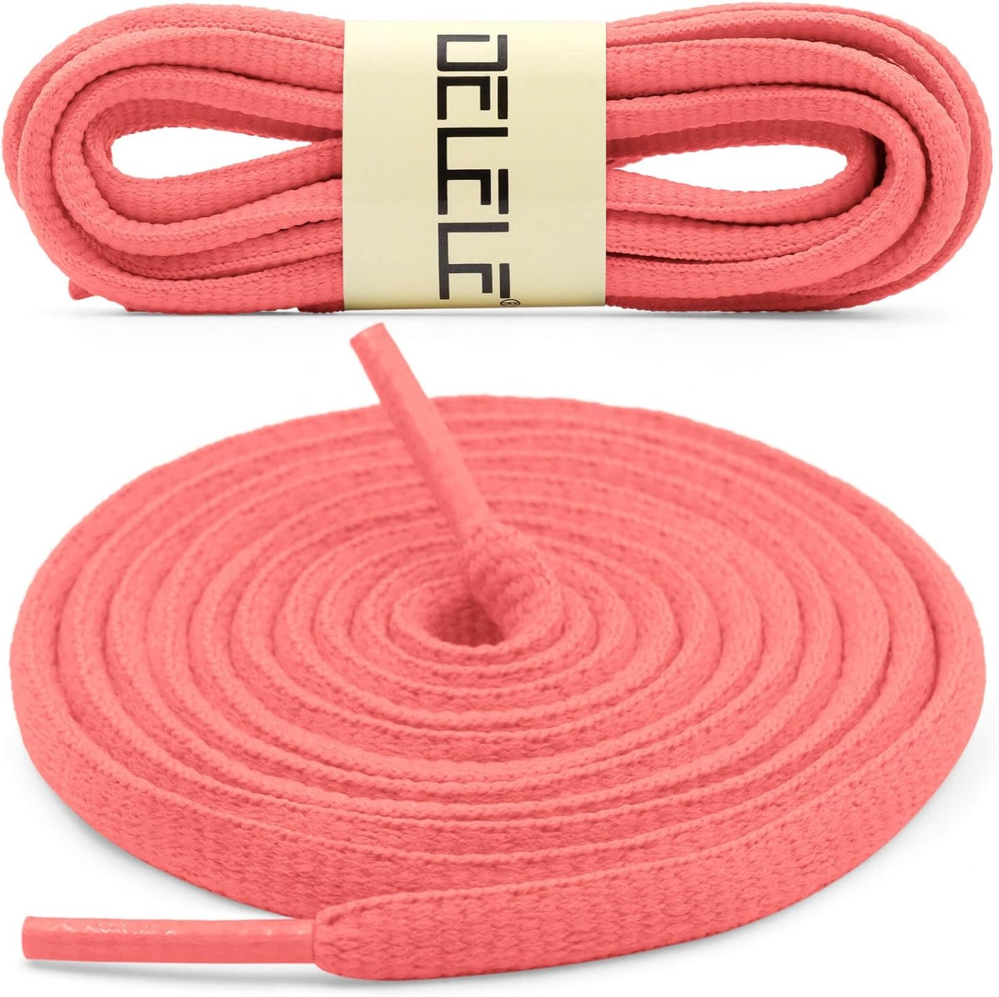 DELELE 2Pair Oval Shoes laces 42 Colors Half Round 1/4" Athletic ShoeLaces for Sport/Running Shoes Shoe Strings