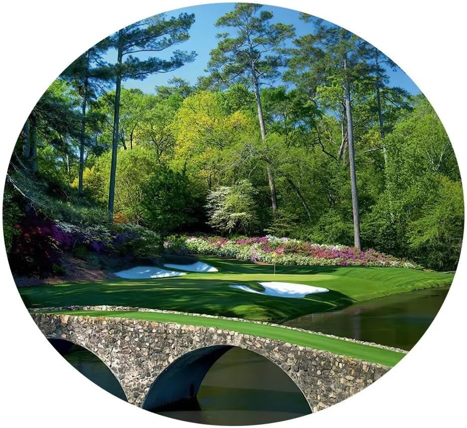 chenchenArt Golf Course Wall Art for Living Room Bedroom Home Decorations Augusta National Golf Course Pictures Posters Canvas Prints Modern Artwork Framed Ready to Hang(12''W x 24''H x3)