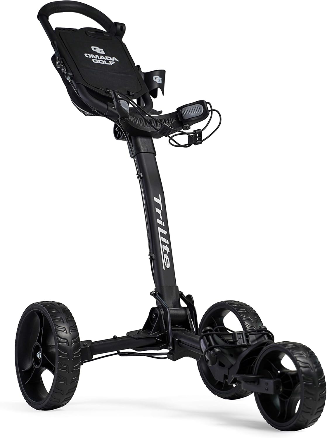 OMADA GOLF Trilite Golf Push Cart | Lightweight and Folding Golf Cart | Adjustable Golf Bag Stand