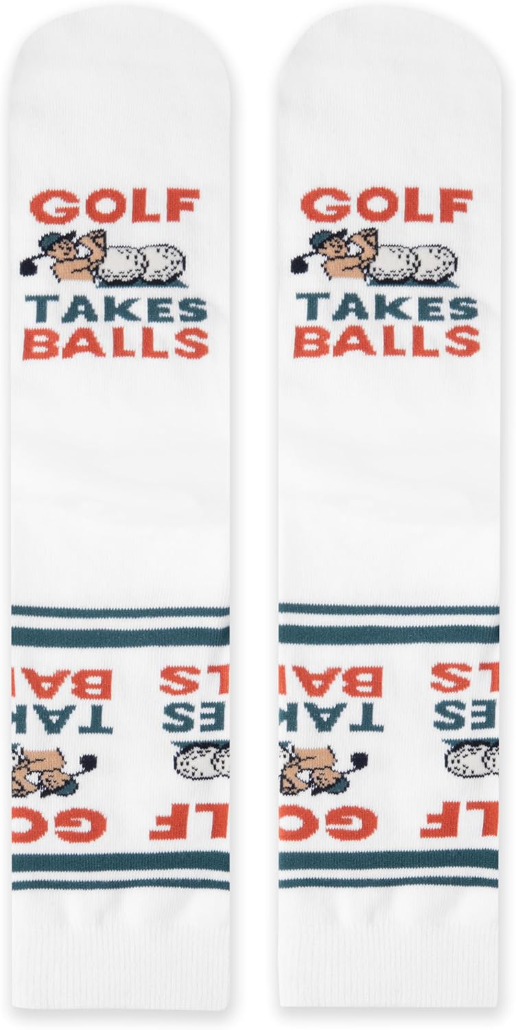 Lavley Funny Golf Socks - Fun gift for golfers - Unisex one size fits most - Great for birthdays or stocking stuffers