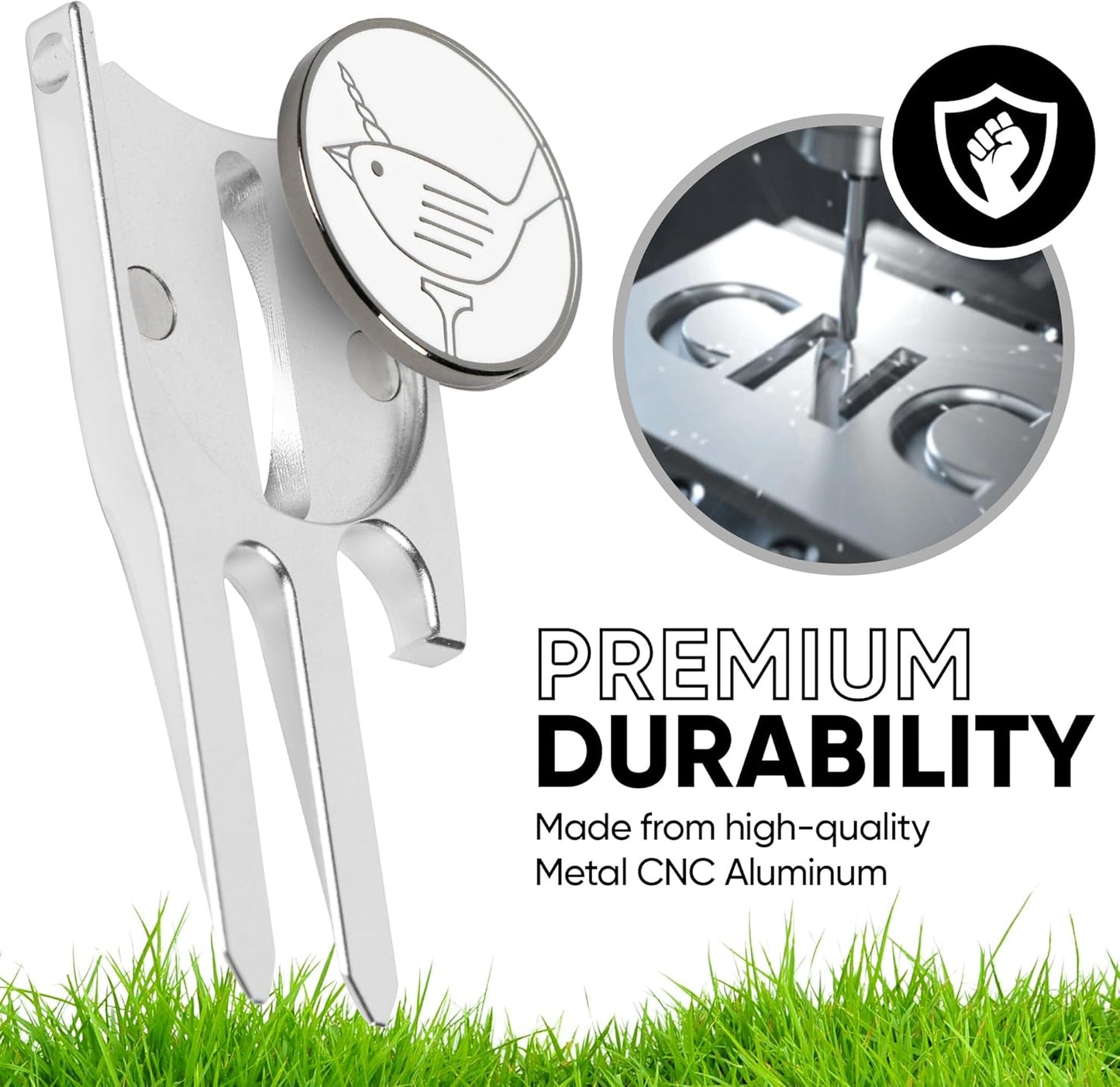 Birdicorn Golf Divot Repair Tool & Golf Ball Marker 6-in-1 Golf Divot Tool