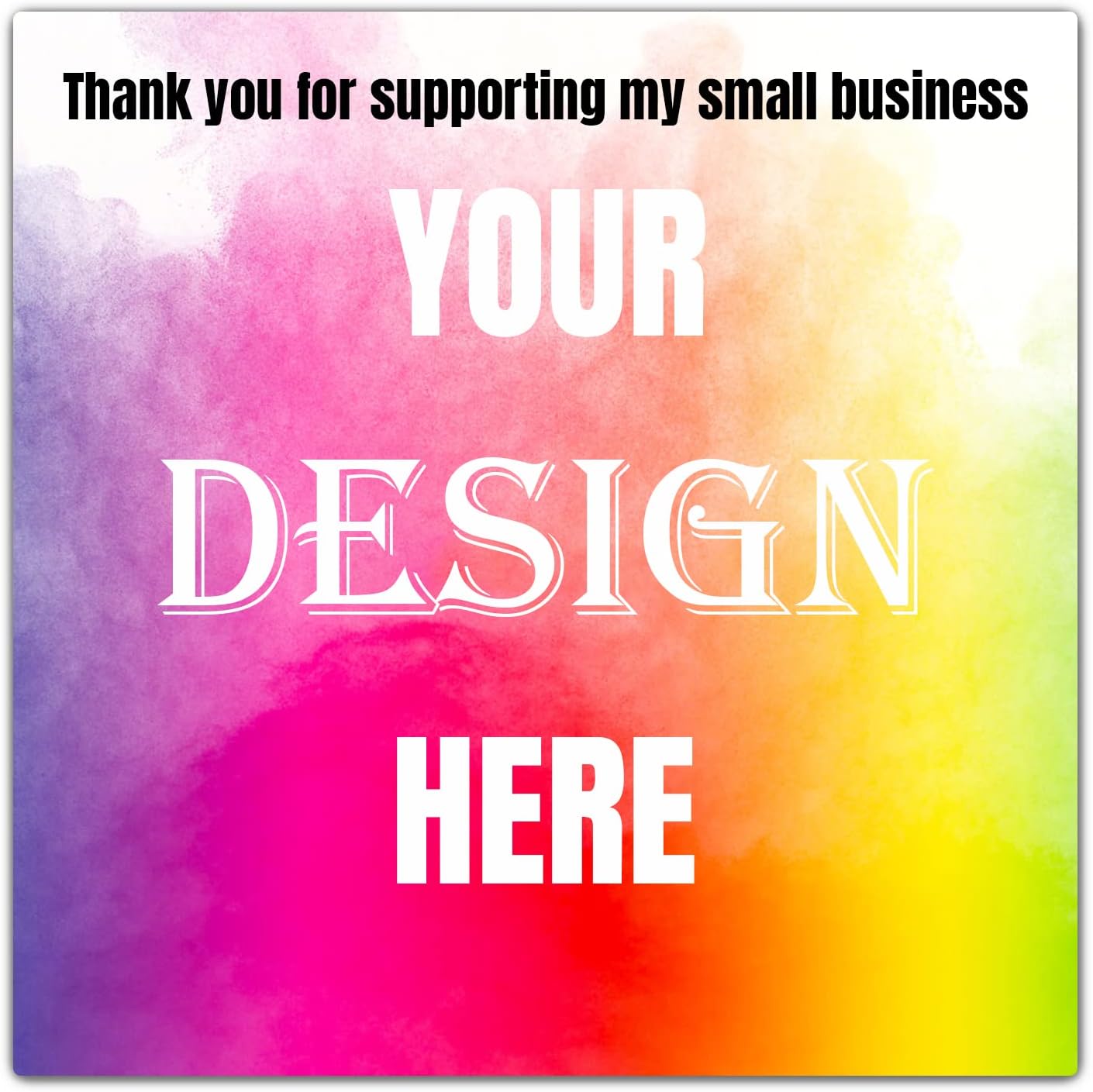 Custom 100-500 Stickers with Any Image Logo and Text. Personalized Labels for Business Logo, Thank You Notes, etc. (Square, 2 Inch)